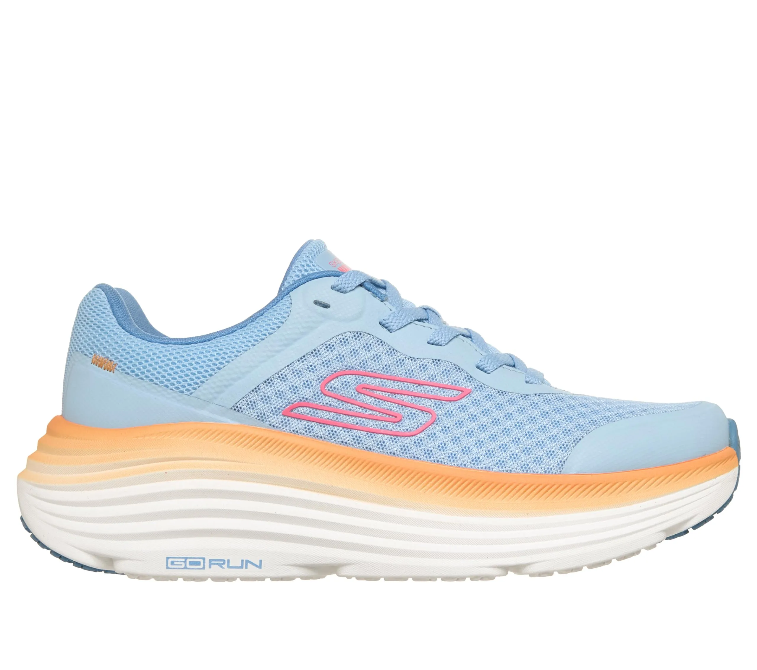 Skechers Donna Max Cushioning Endeavour Canova Trainers, Blue Orange, 37.5 EU Larga - immagine 7