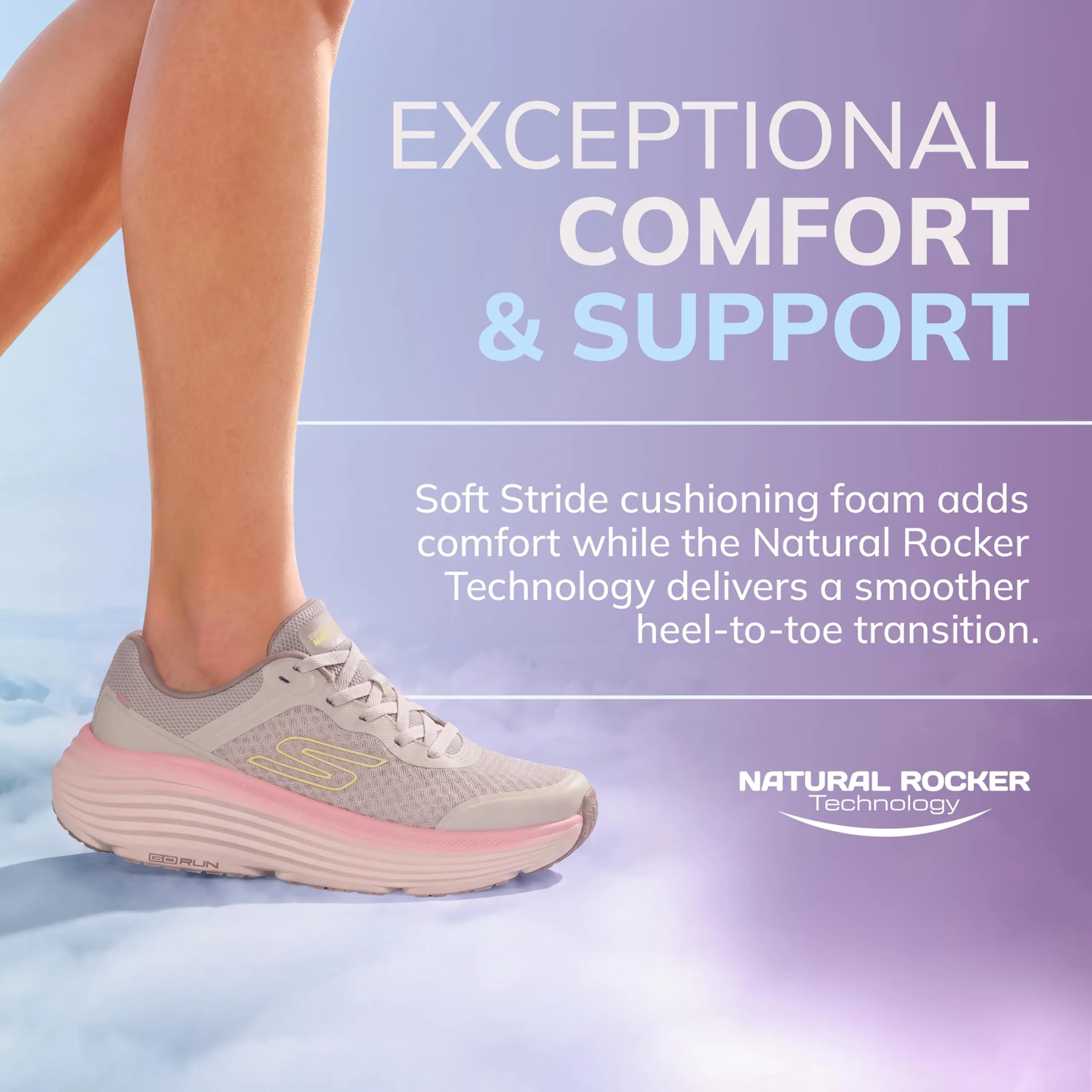 Skechers Max Cushioning Endeavour Canova Scarpe da Corsa Donna Beige/Multicolore, 11 - immagine 3