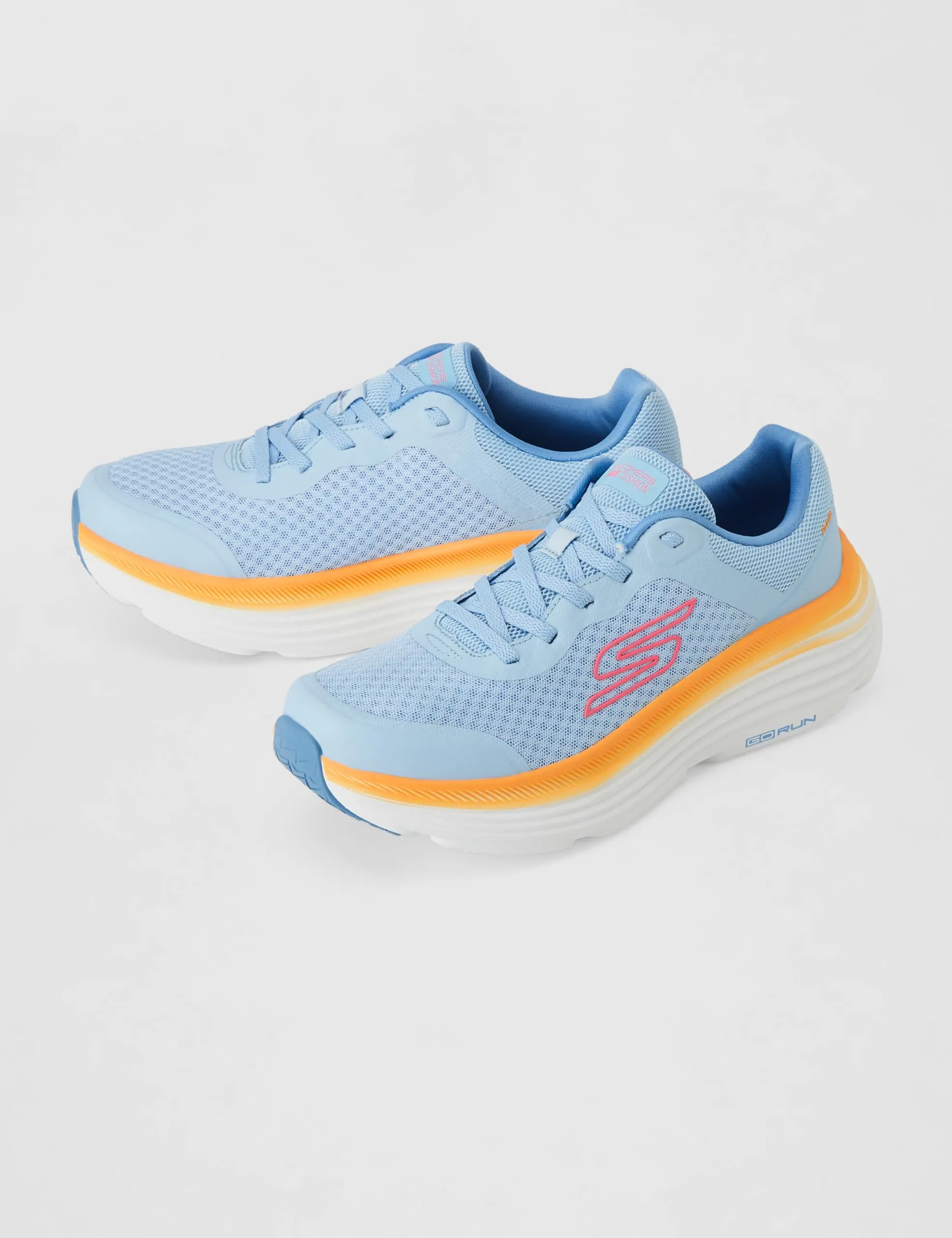 Skechers Donna Max Cushioning Endeavour Canova Trainers, Blue Orange, 41 EU Larga - immagine 5