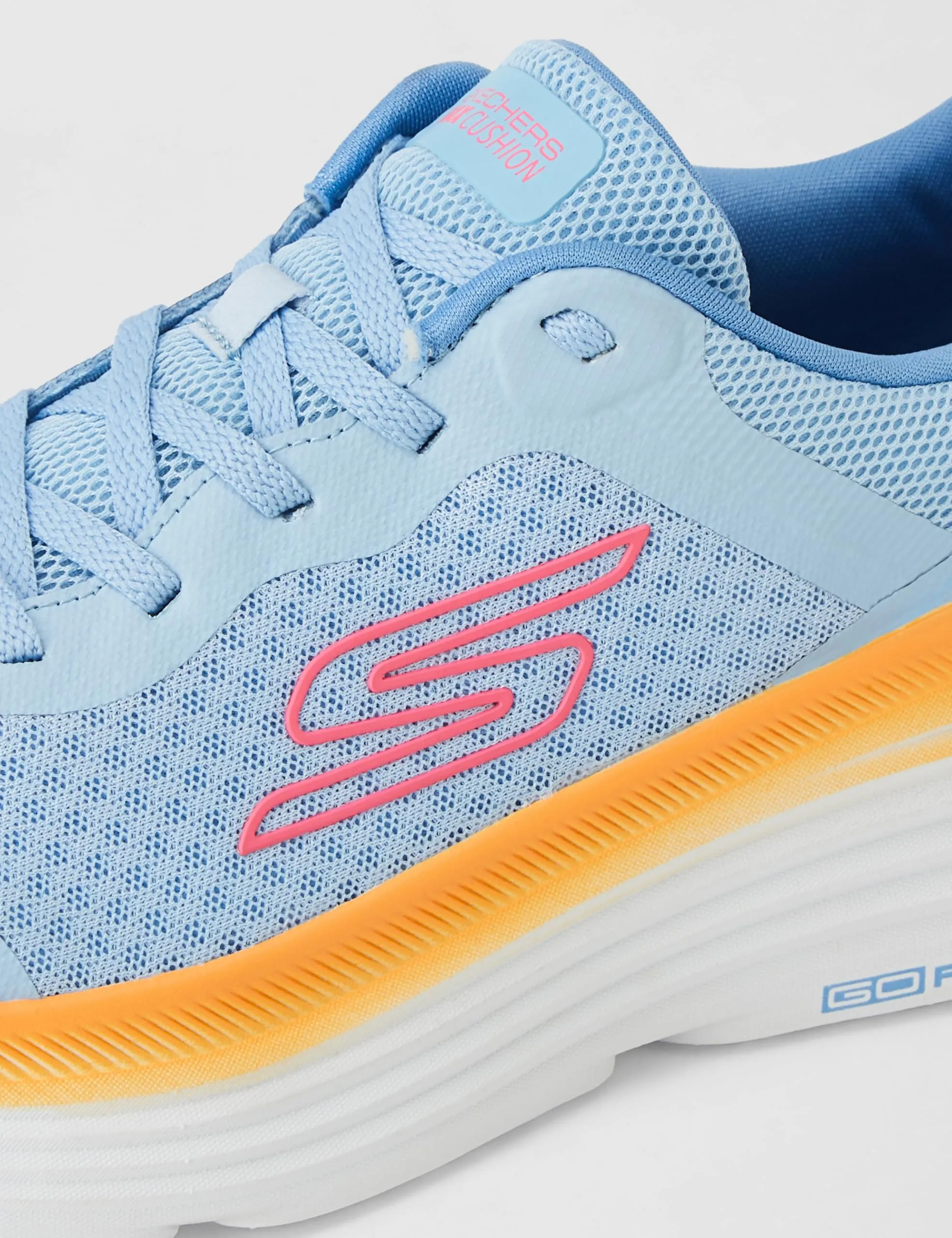 Skechers Donna Max Cushioning Endeavour Canova Trainers, Blue Orange, 41 EU Larga - immagine 6