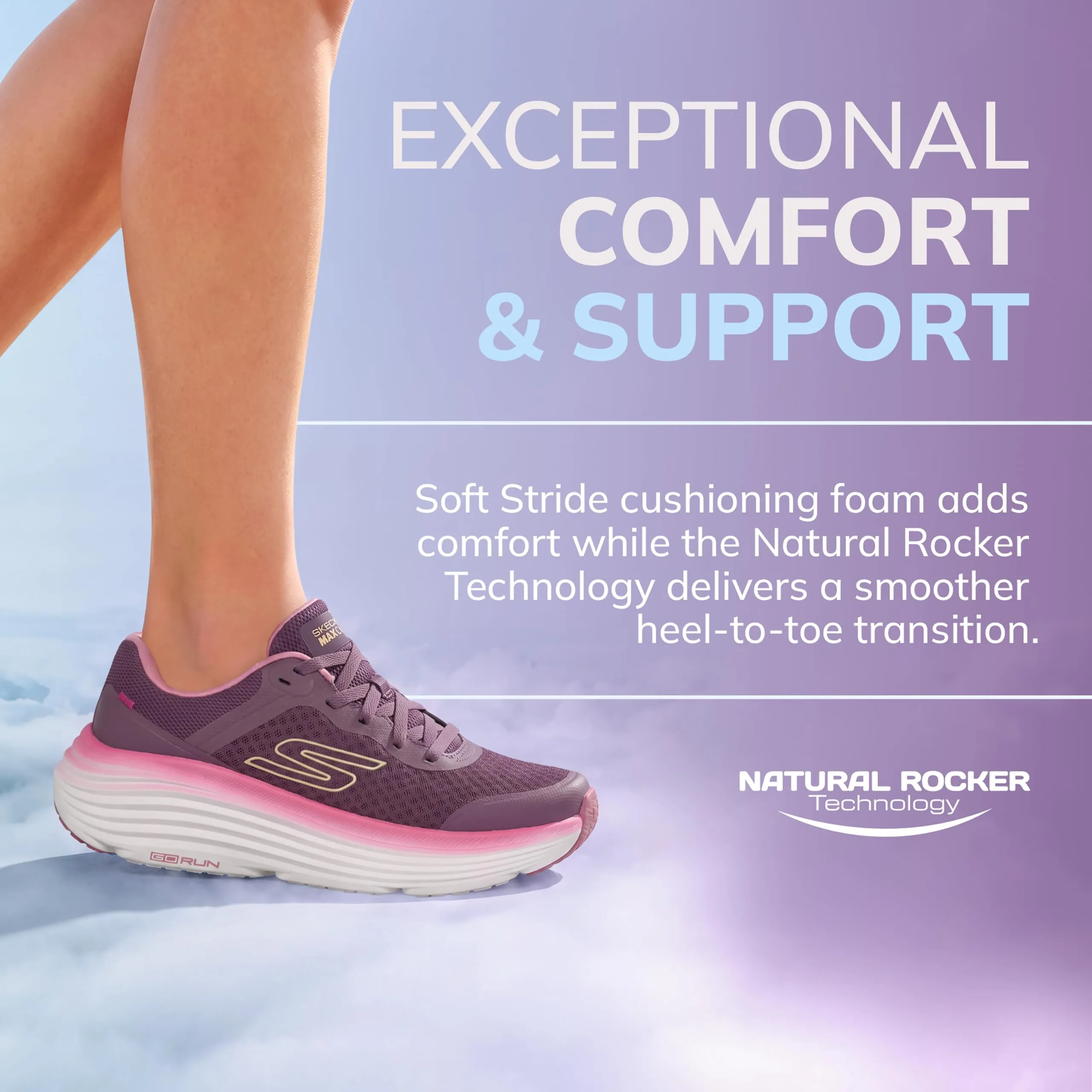 Skechers Max Cushioning Endeavour Canova BasketFemme, Viola Multicolore, 35.5 EU - immagine 6