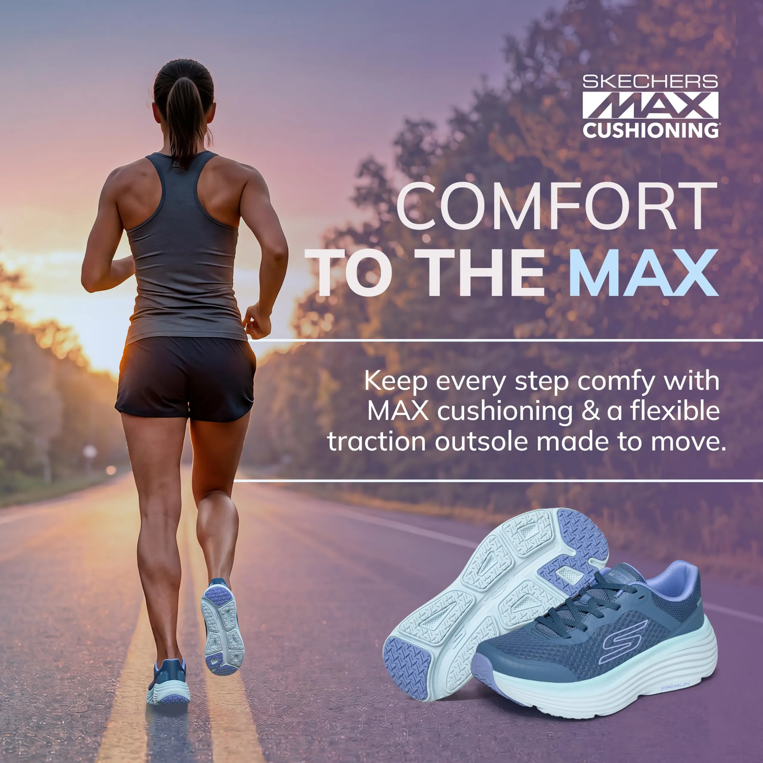 Skechers Max Cushioning Endeavour Canova BasketFemme, Blu Multicolore, 35.5 EU - immagine 2
