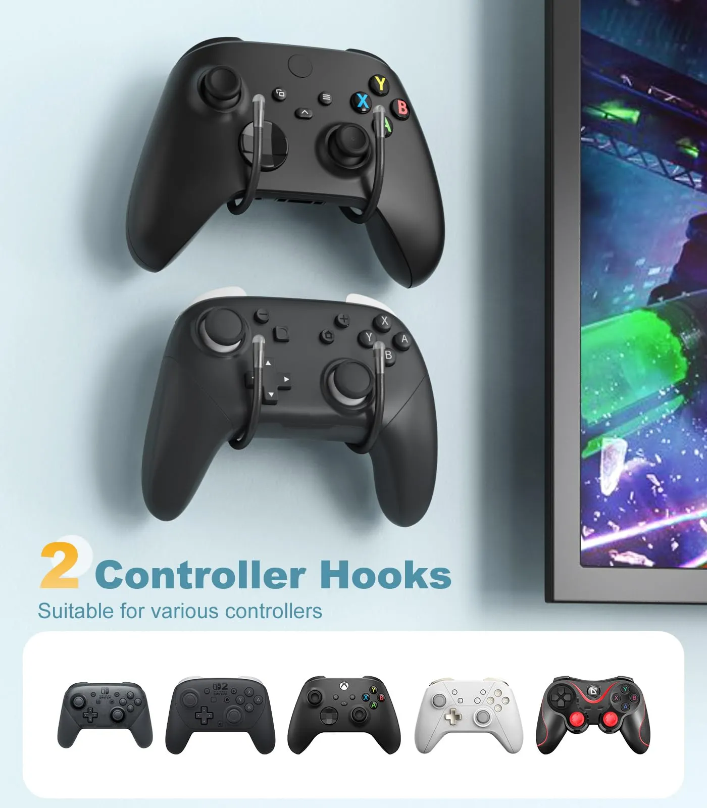 MoKo Supporto da Parete Compatibile con Nintendo Switch 2 2025 - immagine 5