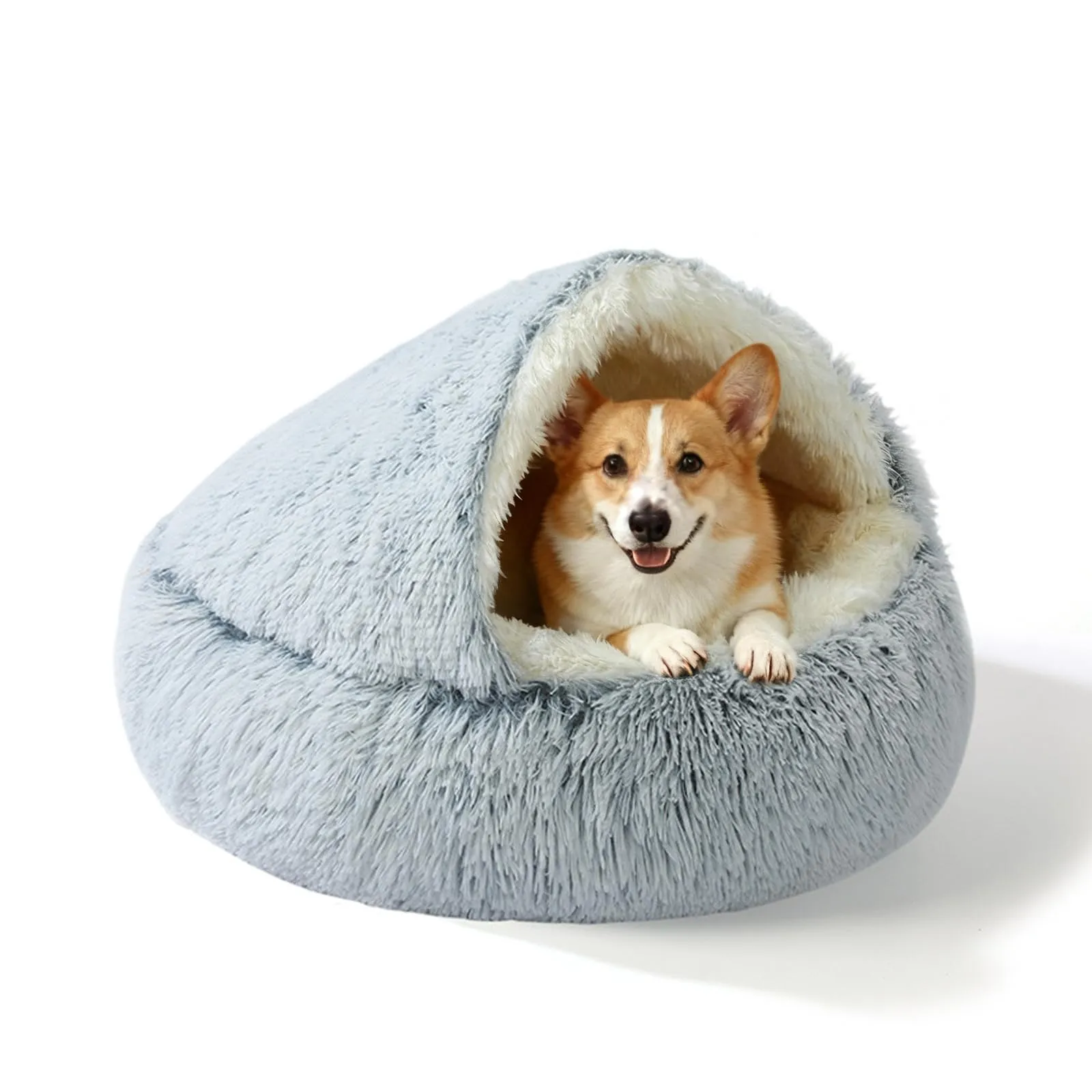 SUOXU Letto per Cani Piccolo da 65 cm - Supporto per Bordo in Alluminio Aggiornato e Fondo Antiscivolo Rimovibile, Peluche Termico Autoriscaldante per Cani di Peso Sotto i 10 kg/22 libbre - immagine 1