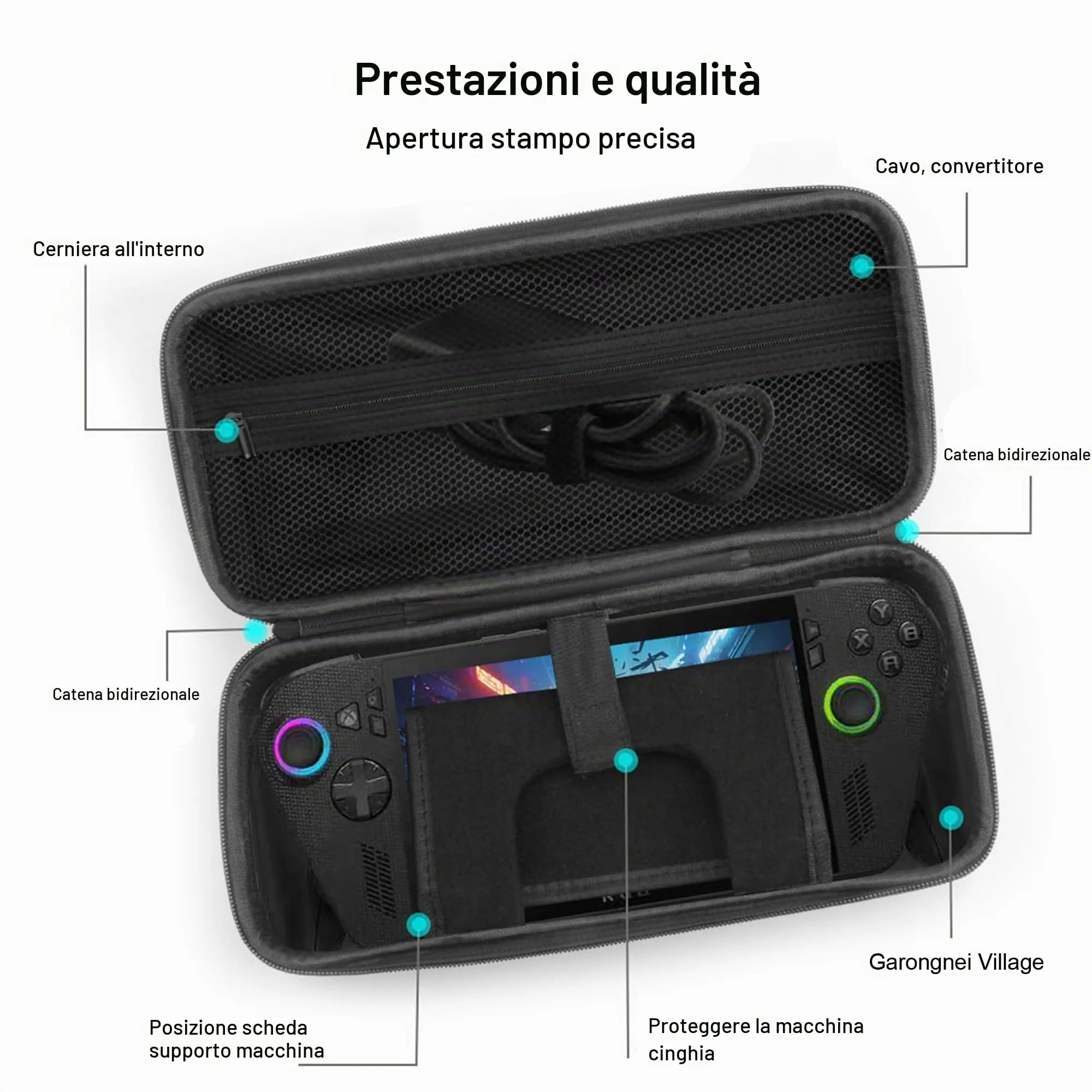 Lemxiee Custodia rigida per Rog Xbox Ally X & Rog Xbox Ally Cover Accessori + [2 Pezzi] Pellicola Vetro Temperato Protettiva Case - immagine 7