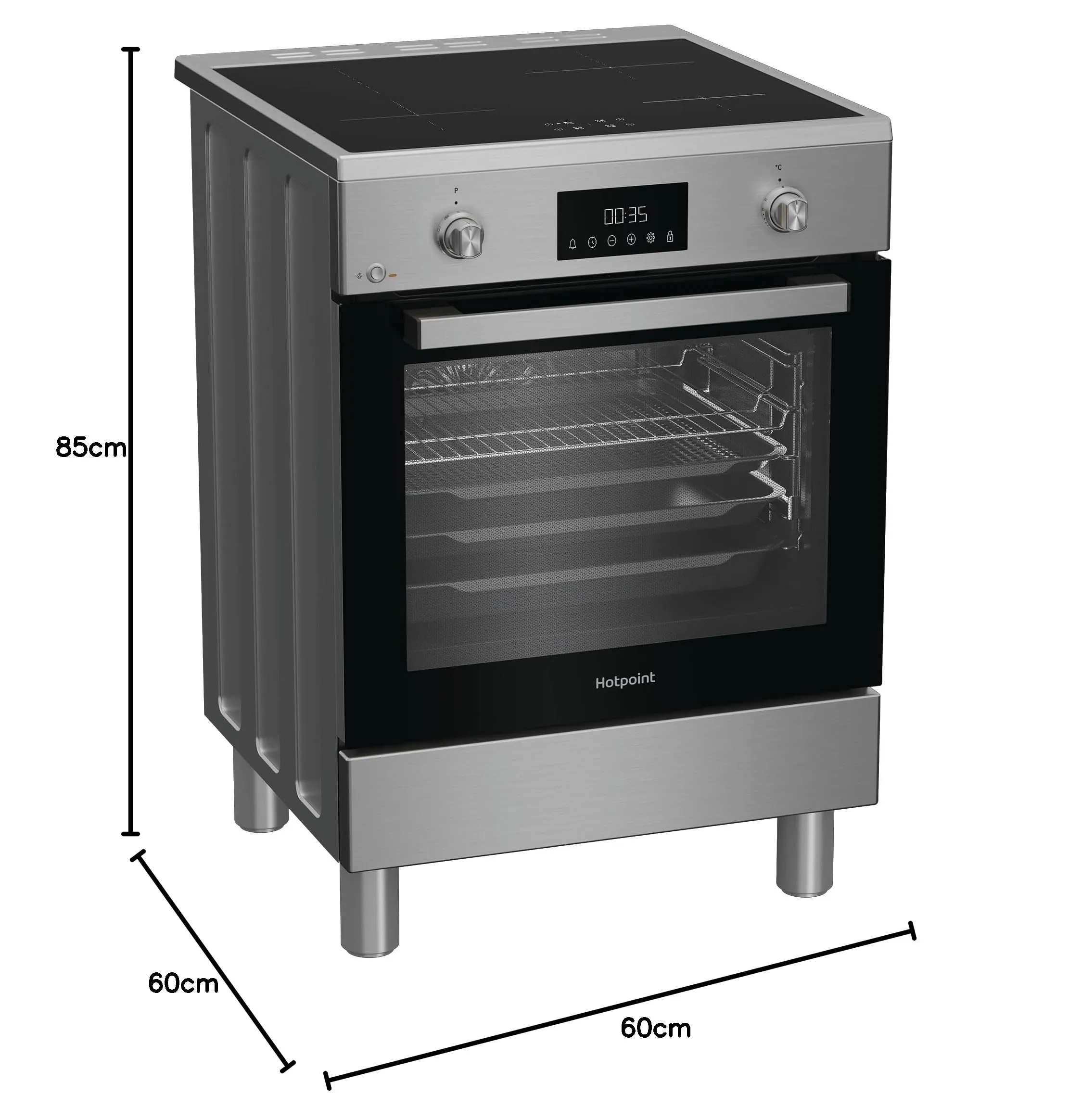 Hotpoint Ariston H6I8LMSAX – Cucina a libera installazione 60x60 cm - immagine 6