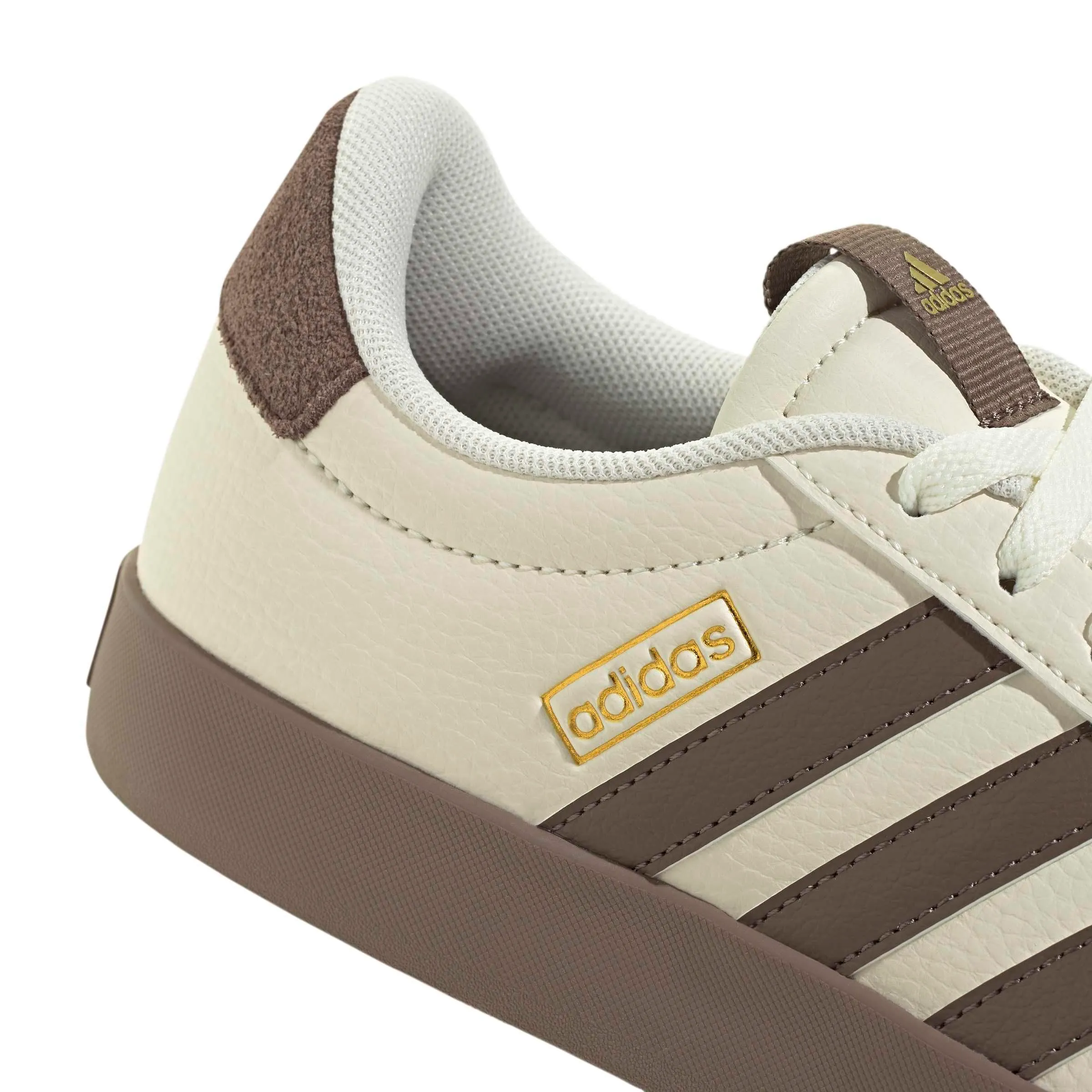 adidas Donna VL Court 3.0 Shoes, off White/Earth Strata/Gold Met., 40 2/3 EU - immagine 7