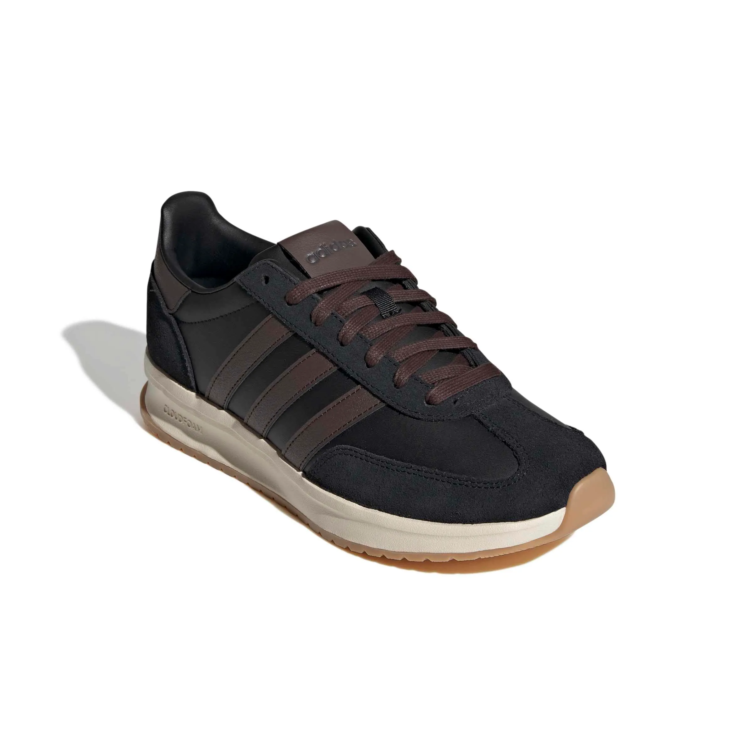 adidas Uomo Run 70S 2.0 Shoes, Core Black/Dark Brown/Wonder White, 47 1/3 EU - immagine 3