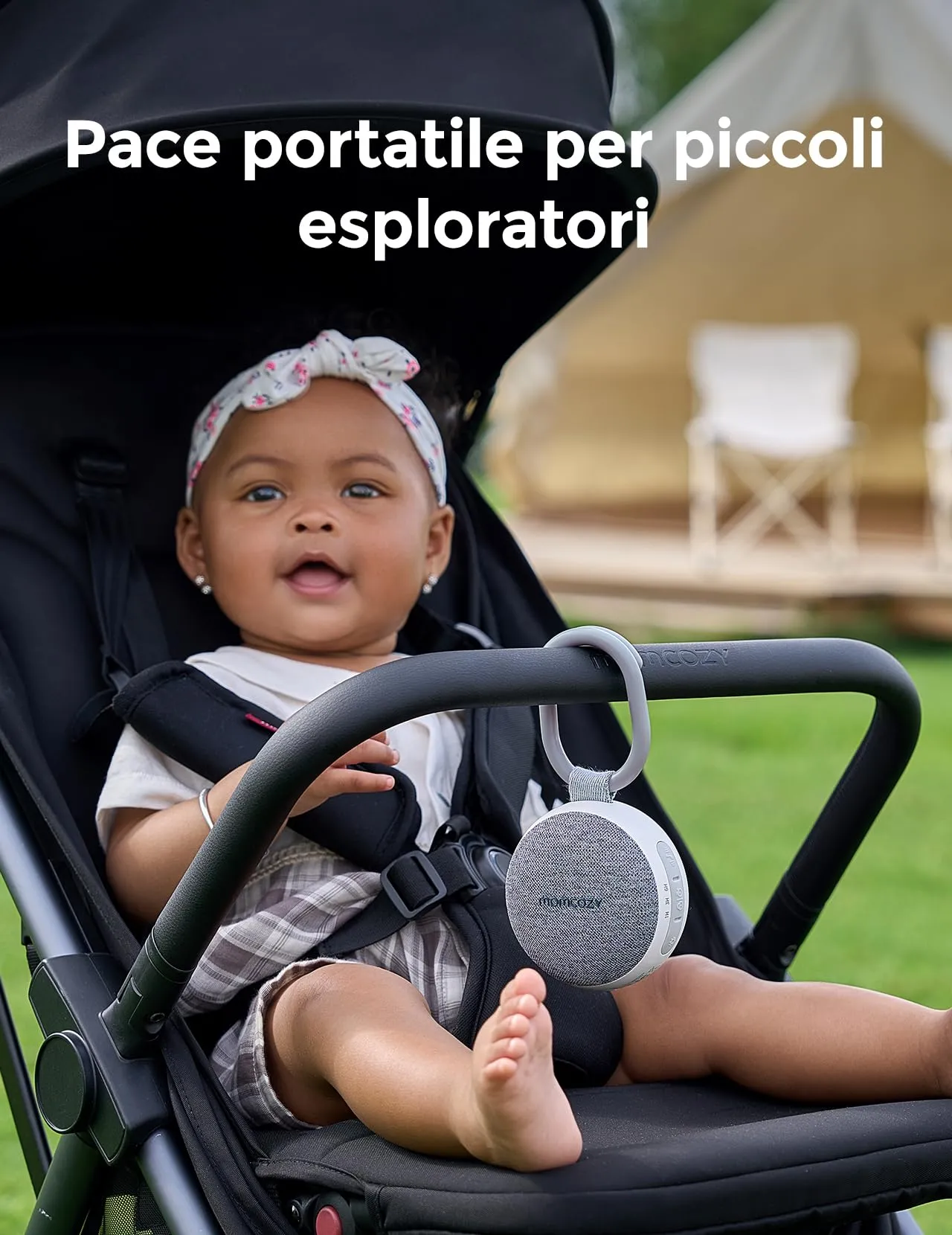 Momcozy WN06 Rumori Bianchi per Neonato Portatile, Regalo Neonato, Grigio - immagine 2