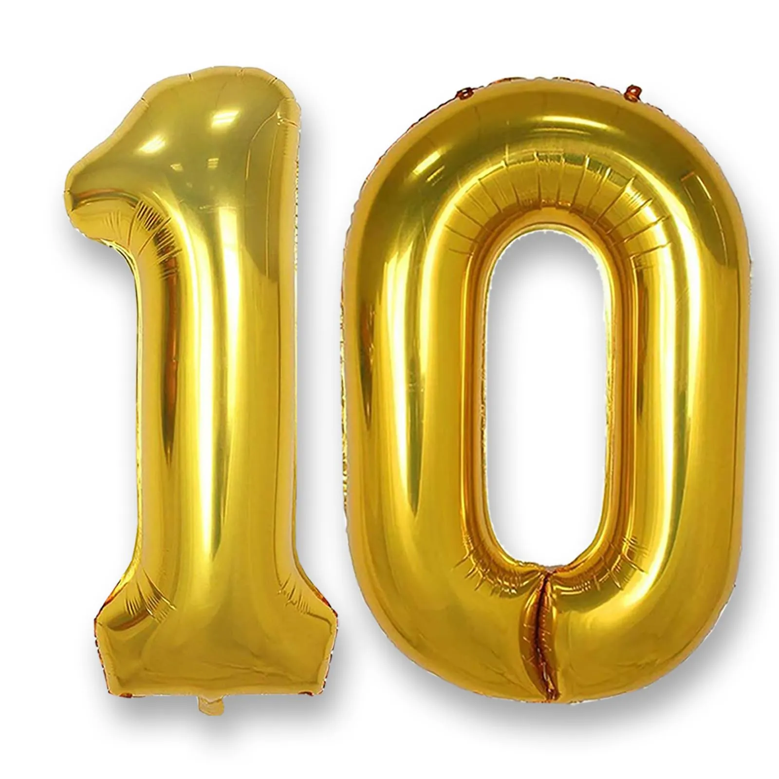AULE Palloncino Numero 10 Oro: Grande 101 cm Palloncini 10 Anni Compleanno - immagine 1