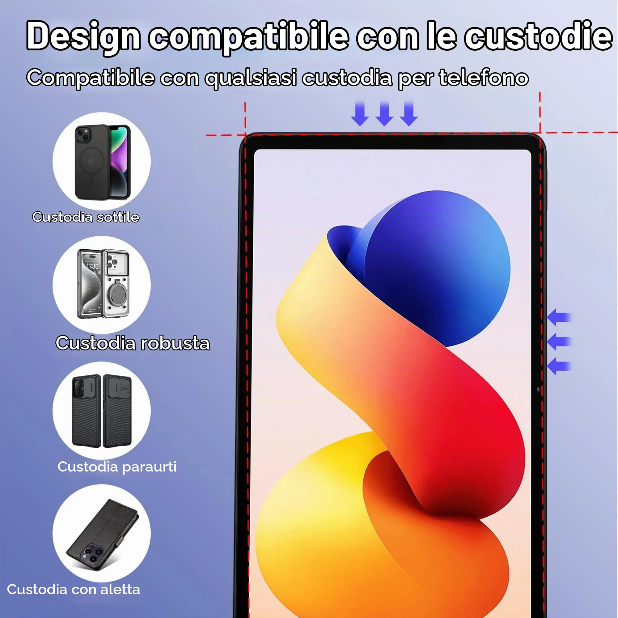 CAUHENYEE Pellicola Protettiva per Redmi Pad 2 Pro 12.1" 2025 Vetro Temperato, AntiGraffio - immagine 3