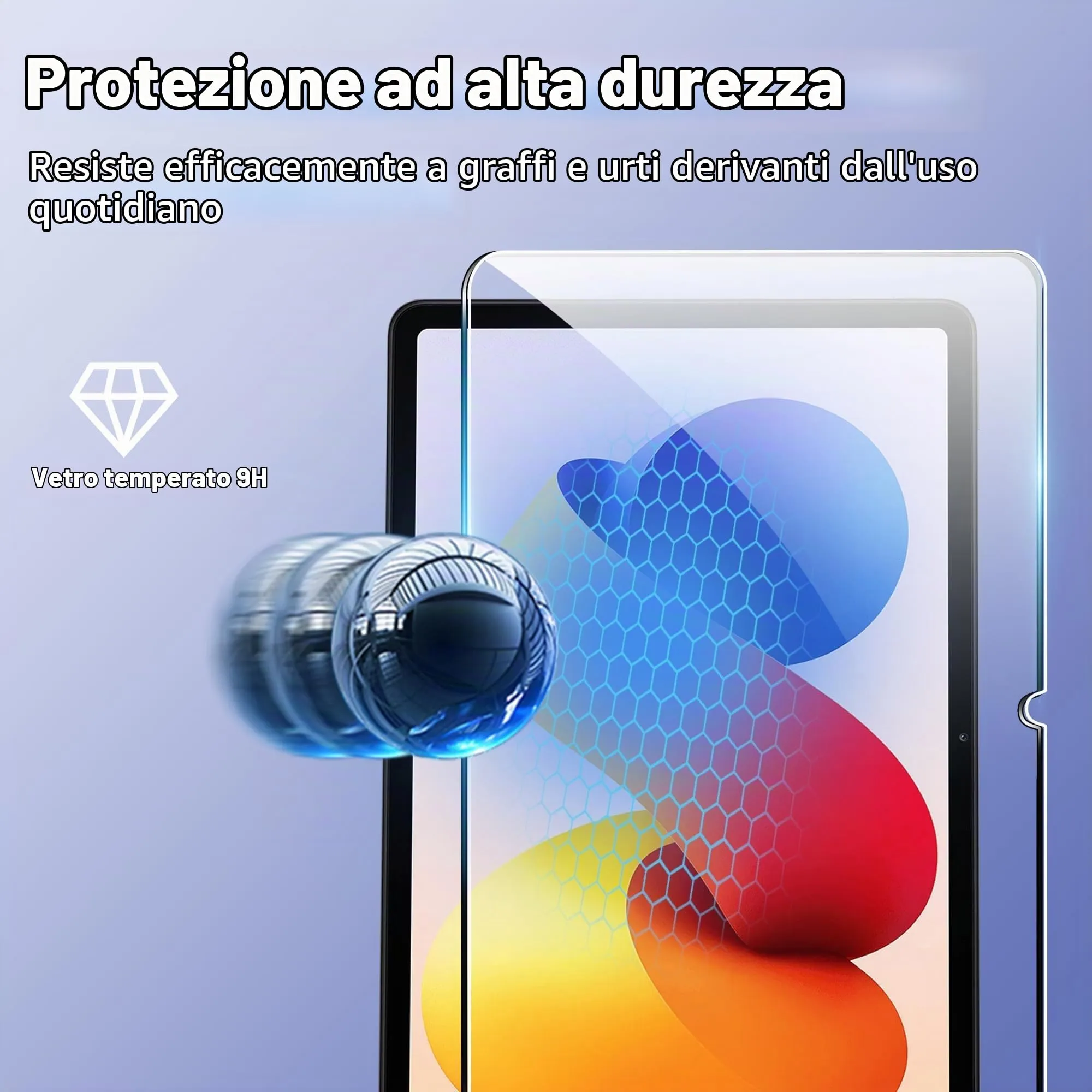 CAUHENYEE Pellicola Protettiva per Redmi Pad 2 Pro 12.1" 2025 Vetro Temperato, AntiGraffio - immagine 5