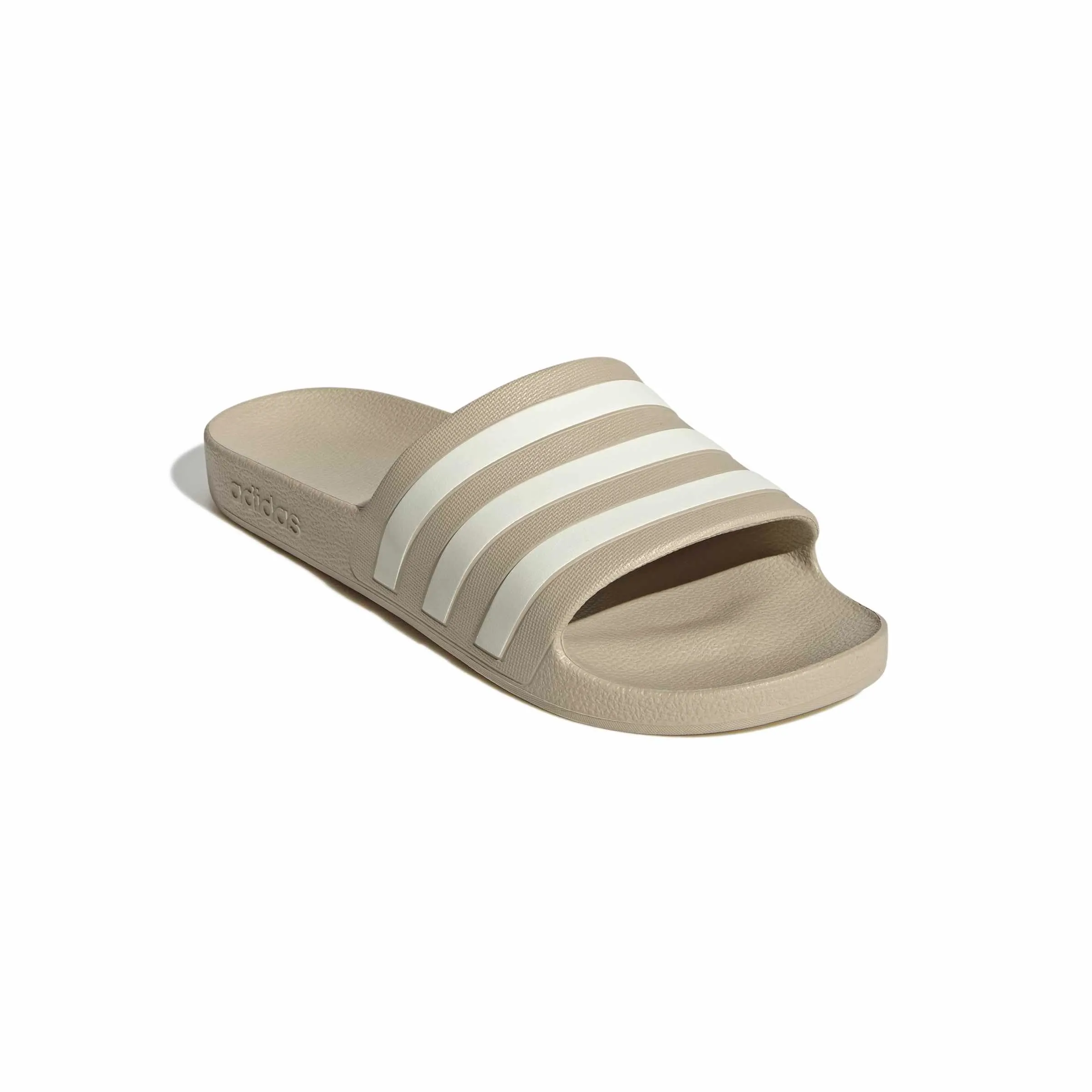 adidas Unisex Adilette Aqua Slides Khaki Three/Off White/Off White 10 UK 44.5 EU - immagine 4