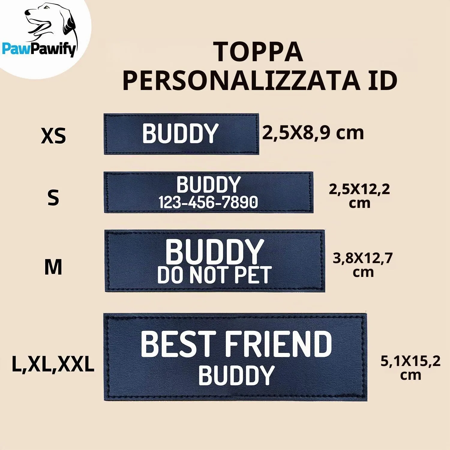 PawPawify, Pettorina antitiro per cani robusta, per evitare strattoni, tirate o soffocamento, per addestramento e passeggiate, personalizzabile con nome e numero di telefono, S, petto 51-63,5 cm - immagine 2
