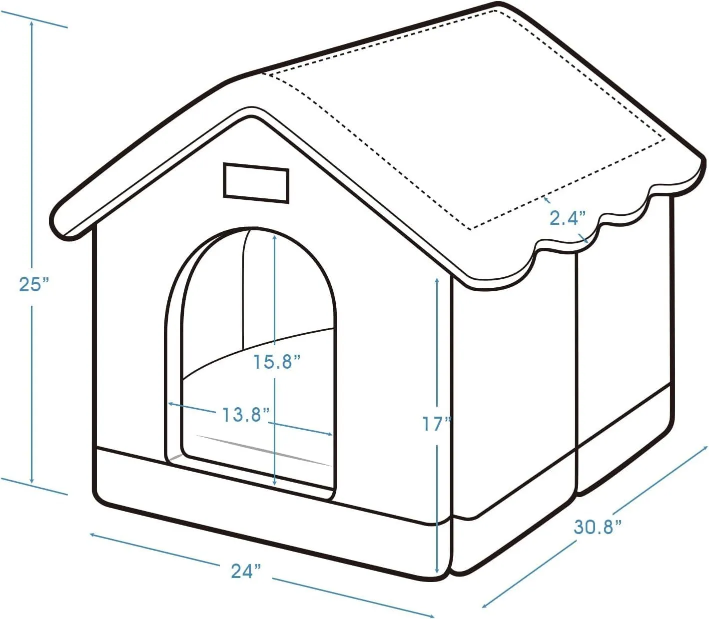 Jiupety Cuccia Cane Interno Taglia Grande, Taglia 2XL Kennel Adatto per Cani di Grandi dimensioni, Grotta Calda e Confortevole, Cuscino Sedile Reversibile, Fondo Antiscivolo, Marrone - immagine 5