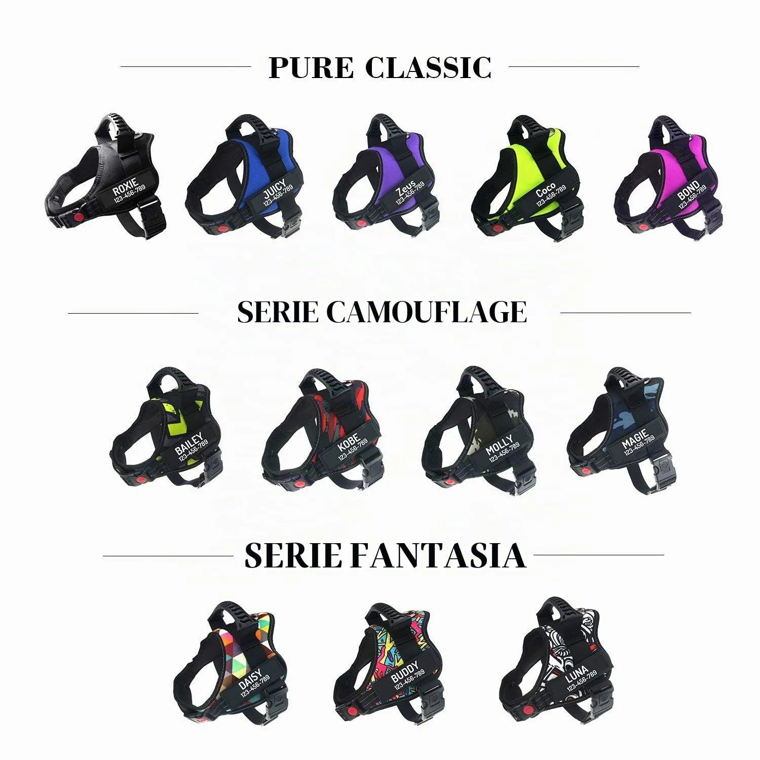 PawPawify, Pettorina per cani antitiro resistente, per impedire strattoni, tirate o soffocamento, adatta per addestramento e passeggiate, personalizzabile con nome e numero di telefono - immagine 6
