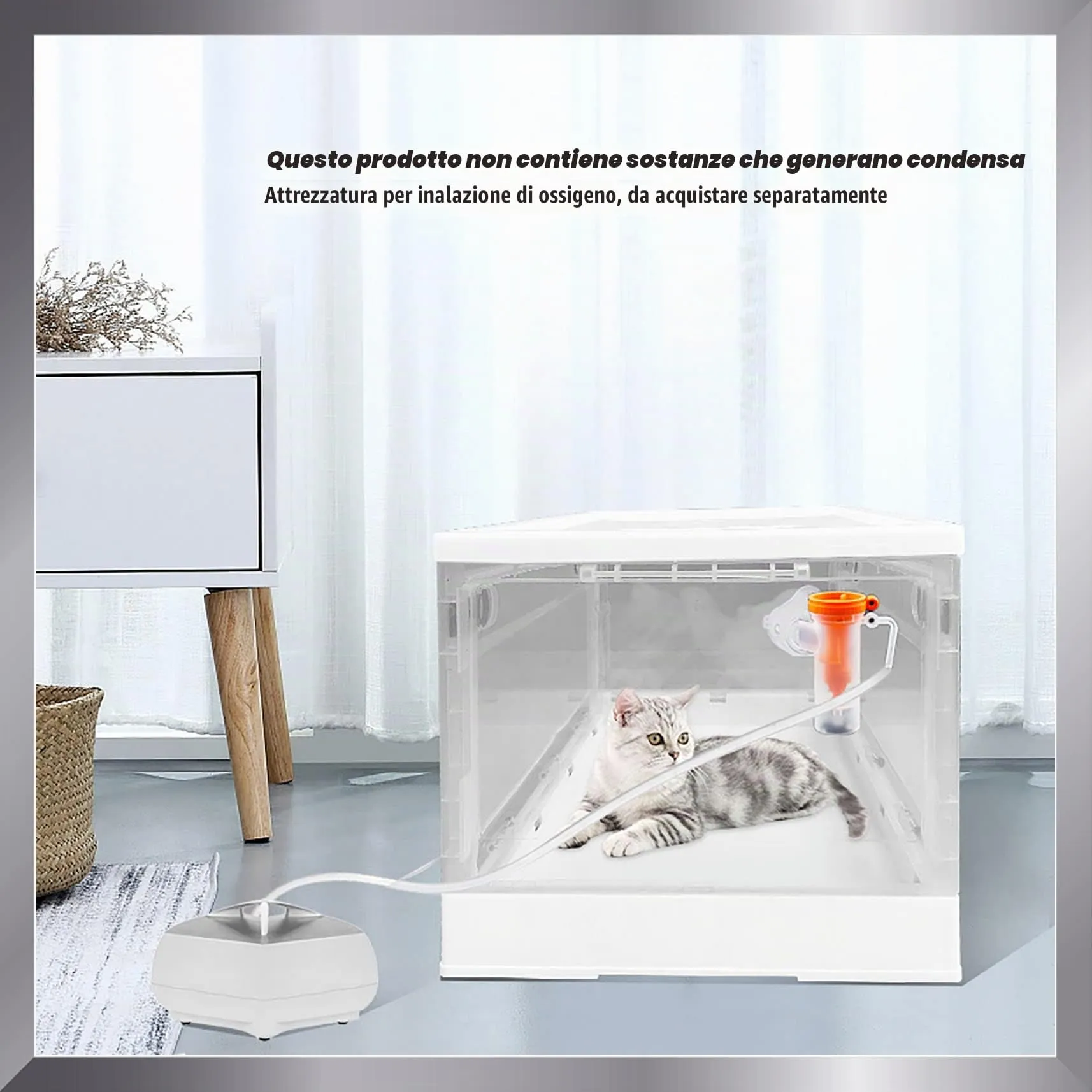 OCAZI Gabbia per Terapia Intensiva con Ossigeno per Animali da Compagnia, Cane, Gatto Vivaio per Covata in Pet Nidiata in Pet per Il Trattamento della Respirazione della Tosse A-Large - immagine 5