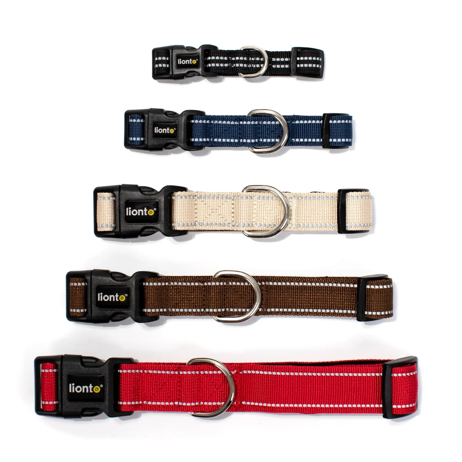 lionto Collare Cane Riflettente 360°, Imbottita, Taglia S, Rosso - immagine 6