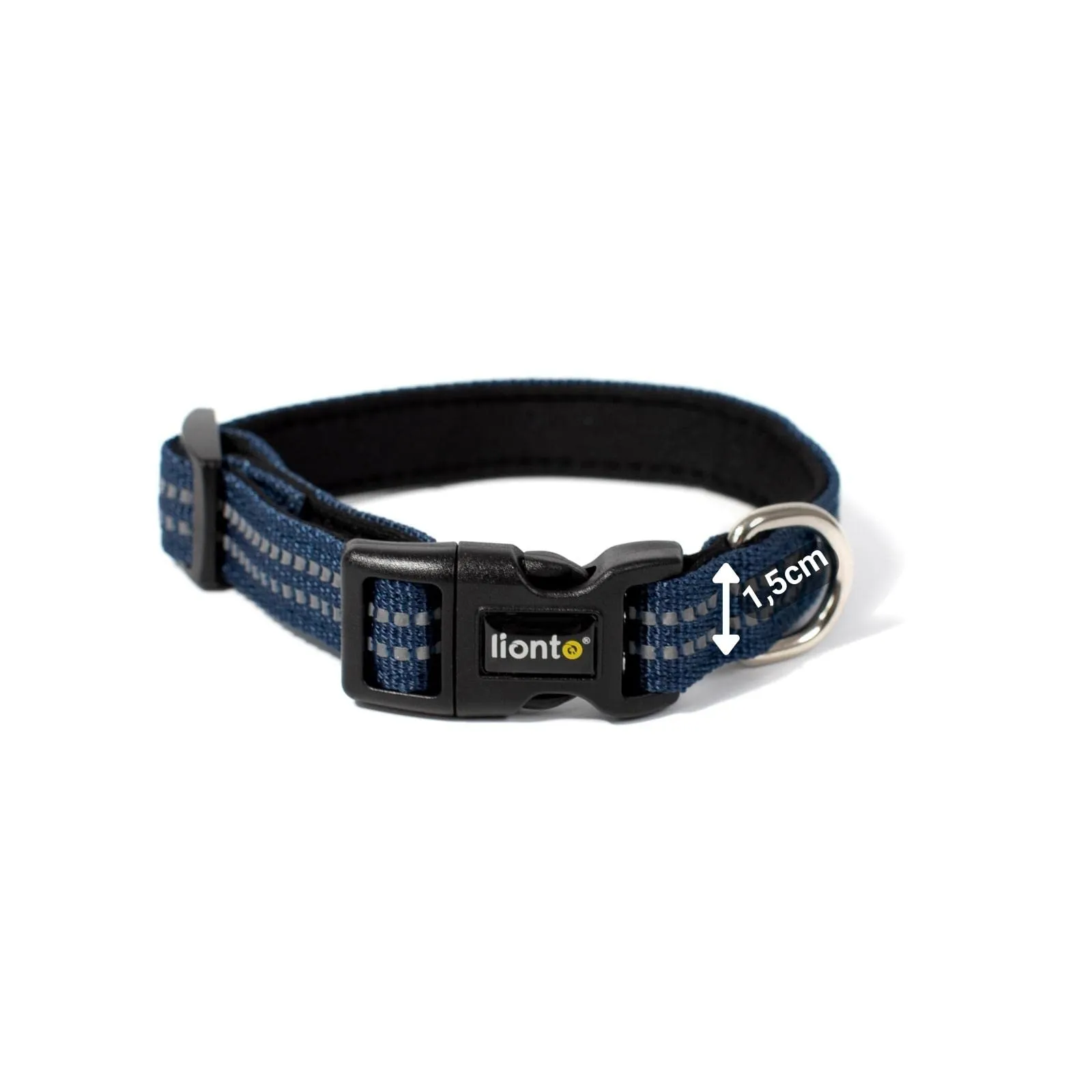 lionto Riflettente Collare Cane, Imbottita, Taglia XS, Blu - immagine 4