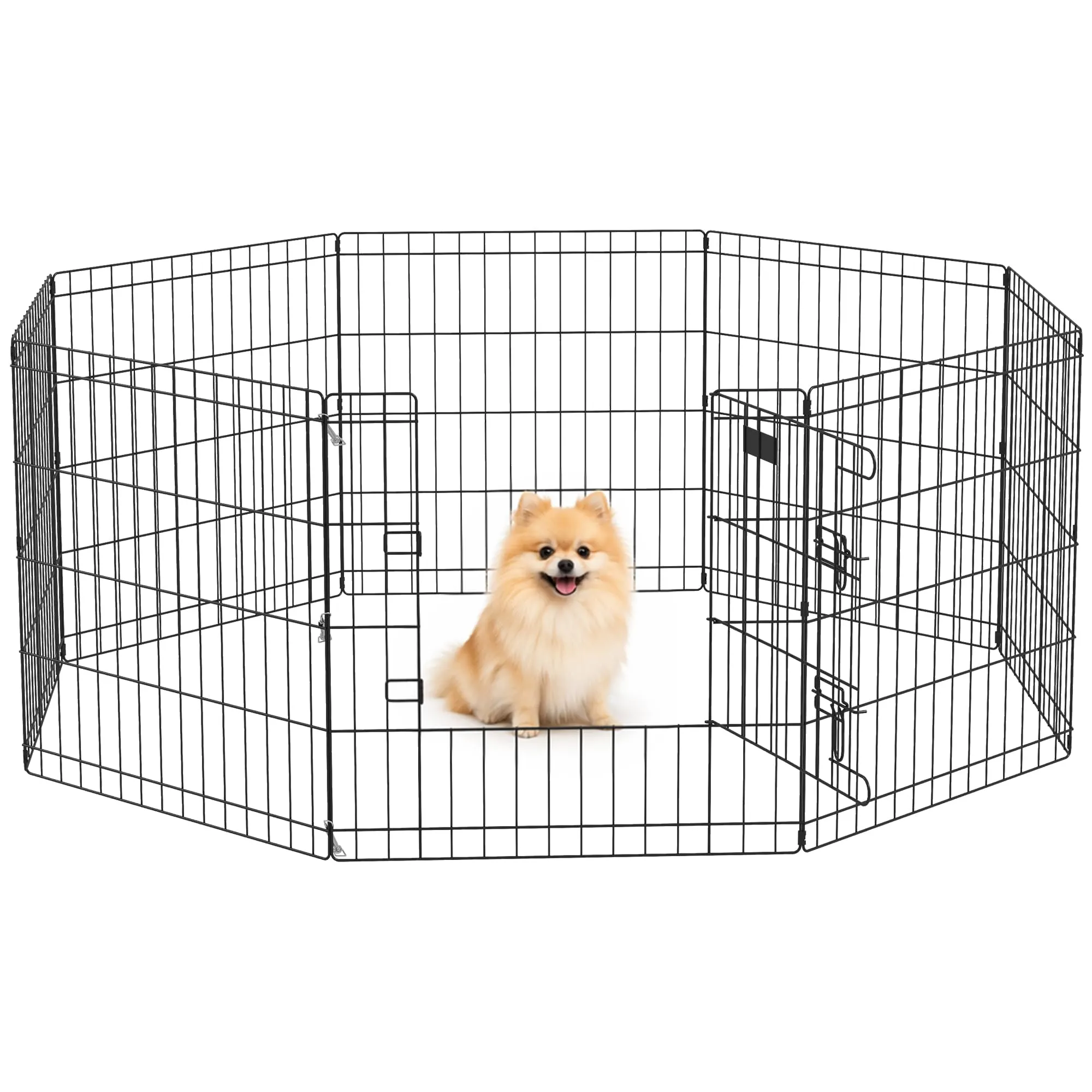 PawHut Recinto per Cani da Esterno e Interno con Porta 61 x 61cm Nero - immagine 1