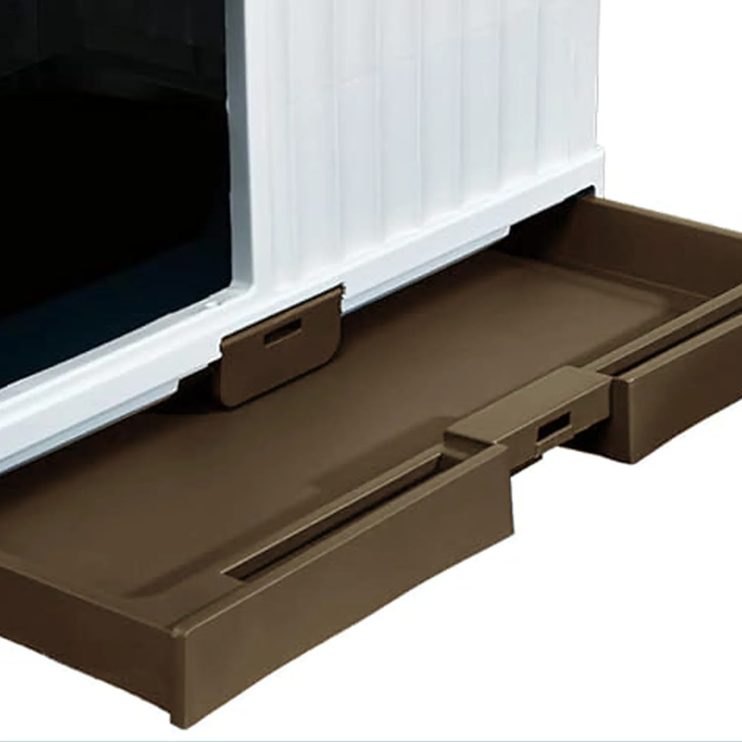 AQPET Cuccia Cani in Plastica S/M, Tetto Sollevabile, 87x74x61 cm, Marrone - immagine 3