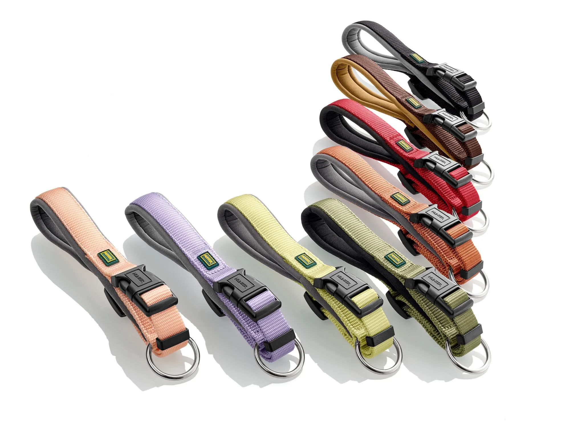 HUNTER Neopen Vario Plus - Collare per cani, colore: Matcha/grigio, in nylon resistente, morbida imbottitura in neoprene, regolabile in modo continuo, con scarico della trazione, facile da pulire, - immagine 4