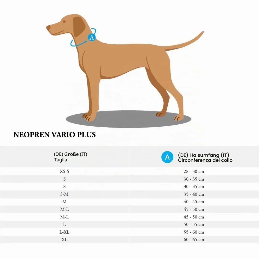 HUNTER Neopen Vario Plus, collare per cani, colore: rame/grigio, nylon resistente, morbida imbottitura in neoprene, regolabile in modo continuo, con scarico della trazione, facile da pulire, - immagine 2