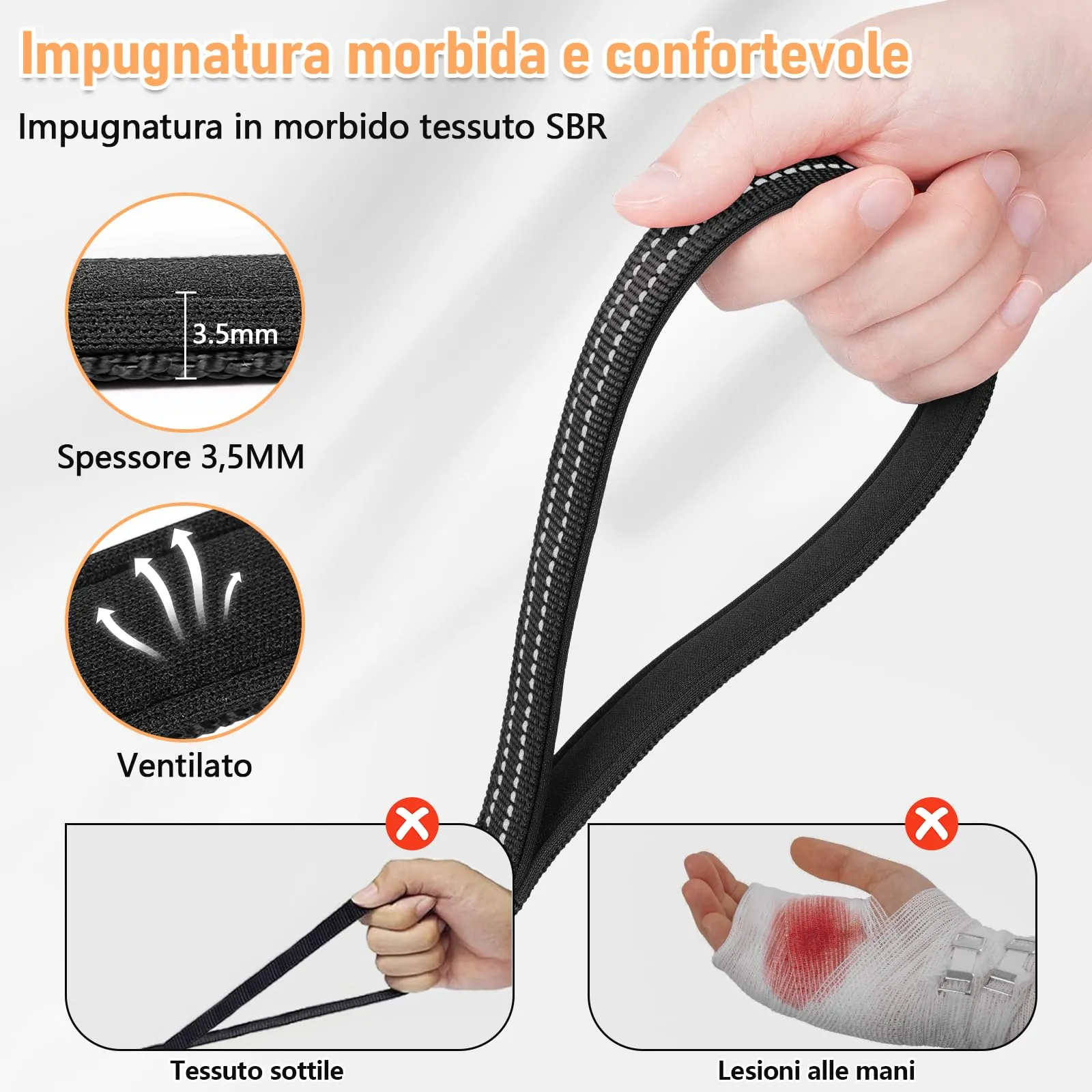 X XBEN Guinzaglio Addestramento per Cani, 30M Lunghina Leggera per Cane, Con Impugnatura Comfort e Fibbia a D, per Tutti i Cani, ideale per Addestramento di Rchiamo, Parchi, Escursioni e Campeggio - immagine 4