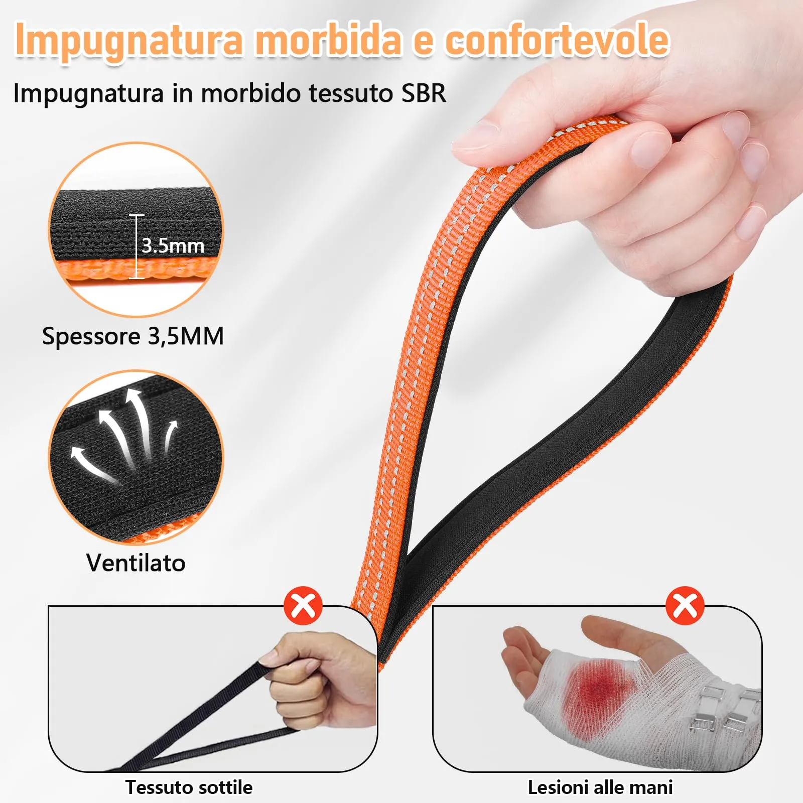 X XBEN Guinzaglio Addestramento per Cani, 50M Lunghina Leggera per Cane, Con Impugnatura Comfort e Fibbia a D, per Tutti i Cani, ideale per Addestramento di Rchiamo, Parchi, Escursioni e Campeggio - immagine 4