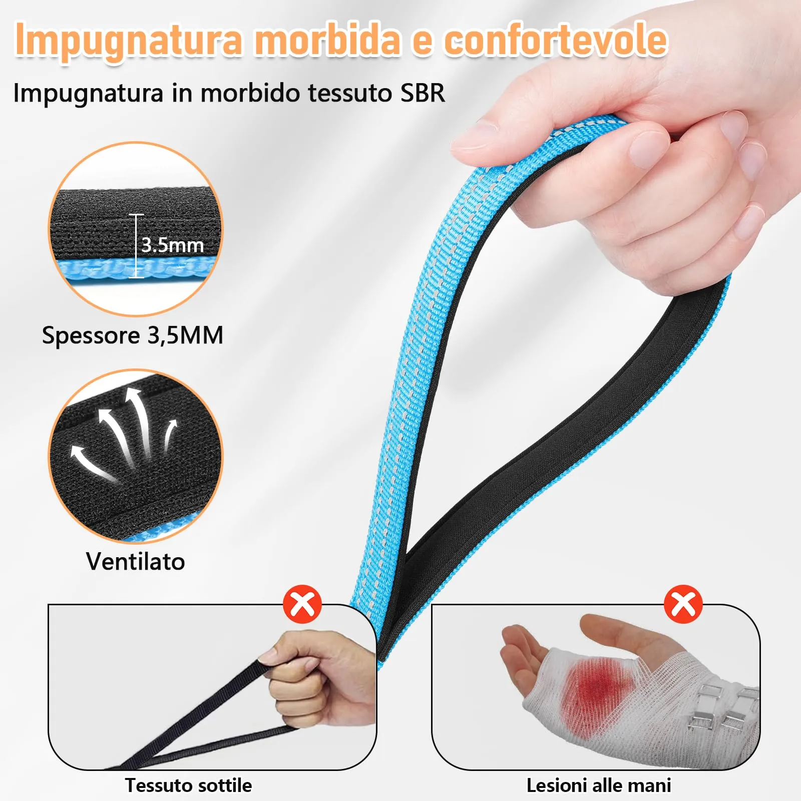 X XBEN Guinzaglio Addestramento per Cani, 10M Lunghina Leggera per Cane, Con Impugnatura Comfort e Fibbia a D, per Tutti i Cani, ideale per Addestramento di Rchiamo, Parchi, Escursioni e Campeggio - immagine 4