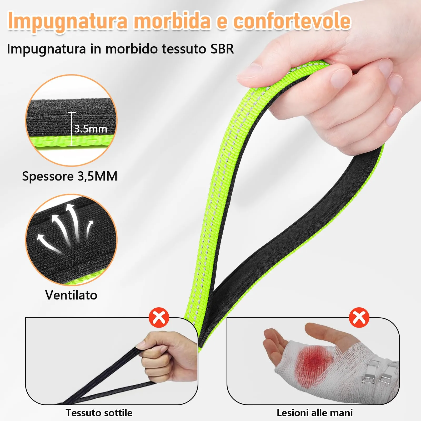 X XBEN Guinzaglio Addestramento per Cani Resistente e Leggero, Lunghina per Cane 30 Metri, Guinzaglio per Cani Con Impugnatura Comfort e fibbia a D, per Tutti i Cani per Allenamento, Corsa - immagine 4