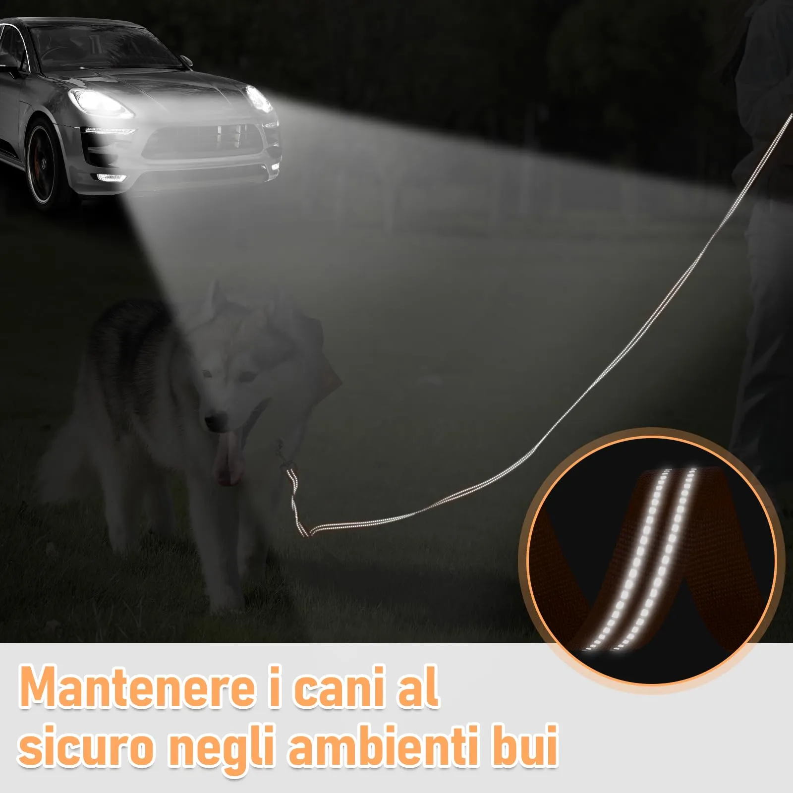 X XBEN Guinzaglio Addestramento Resistente e Leggero 20 Metri, Con Impugnatura Comfort e Fibbia a D per Cani, Allenamento e Corsa - immagine 6