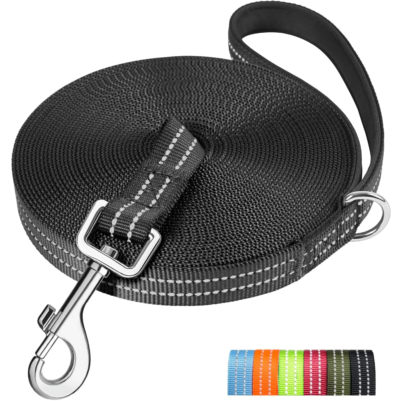X XBEN Guinzaglio Addestramento per Cani Resistente e Leggero, 3M 5M 10M 15M 20M 25M 30M 50M Lunghina per Cane, Guinzaglio per Cani Con Impugnatura Comfort e fibbia a D, per Tutti i Cani - immagine 1