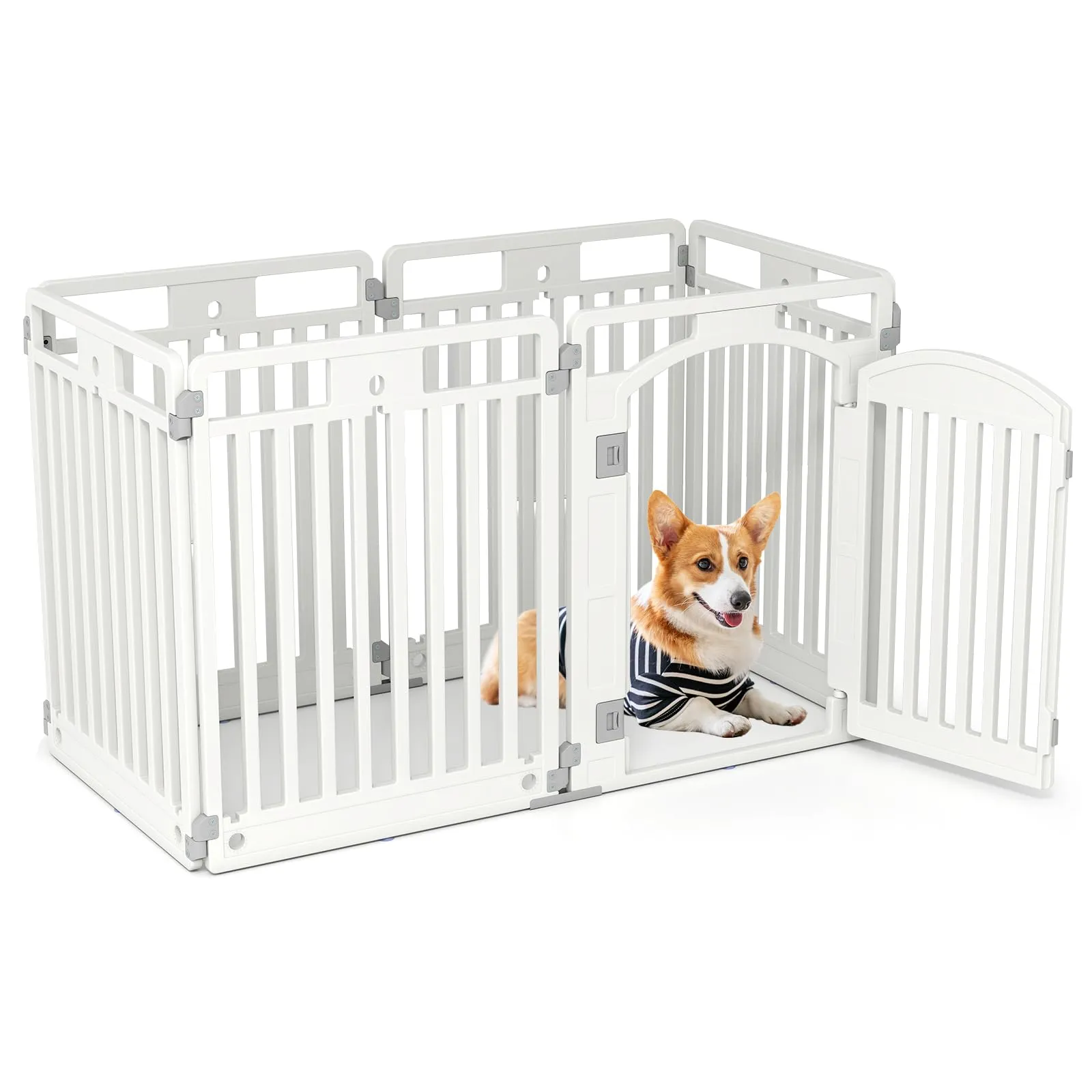 COSTWAY Recinto Pieghevole e Portatile per Cani a 6 Pannelli - immagine 1