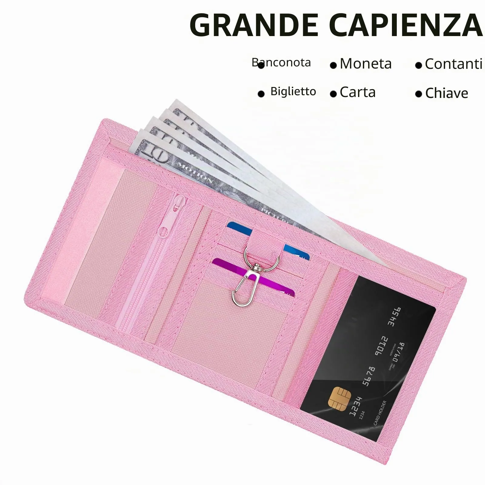 Aucuu Portafogli per Bambini, Portafoglio con Motivo Farfalla, Portamonete Bambino con Cinghie, Portafoglio a Tre Ante da Bambini, per Ragazzi Ragazze - immagine 4