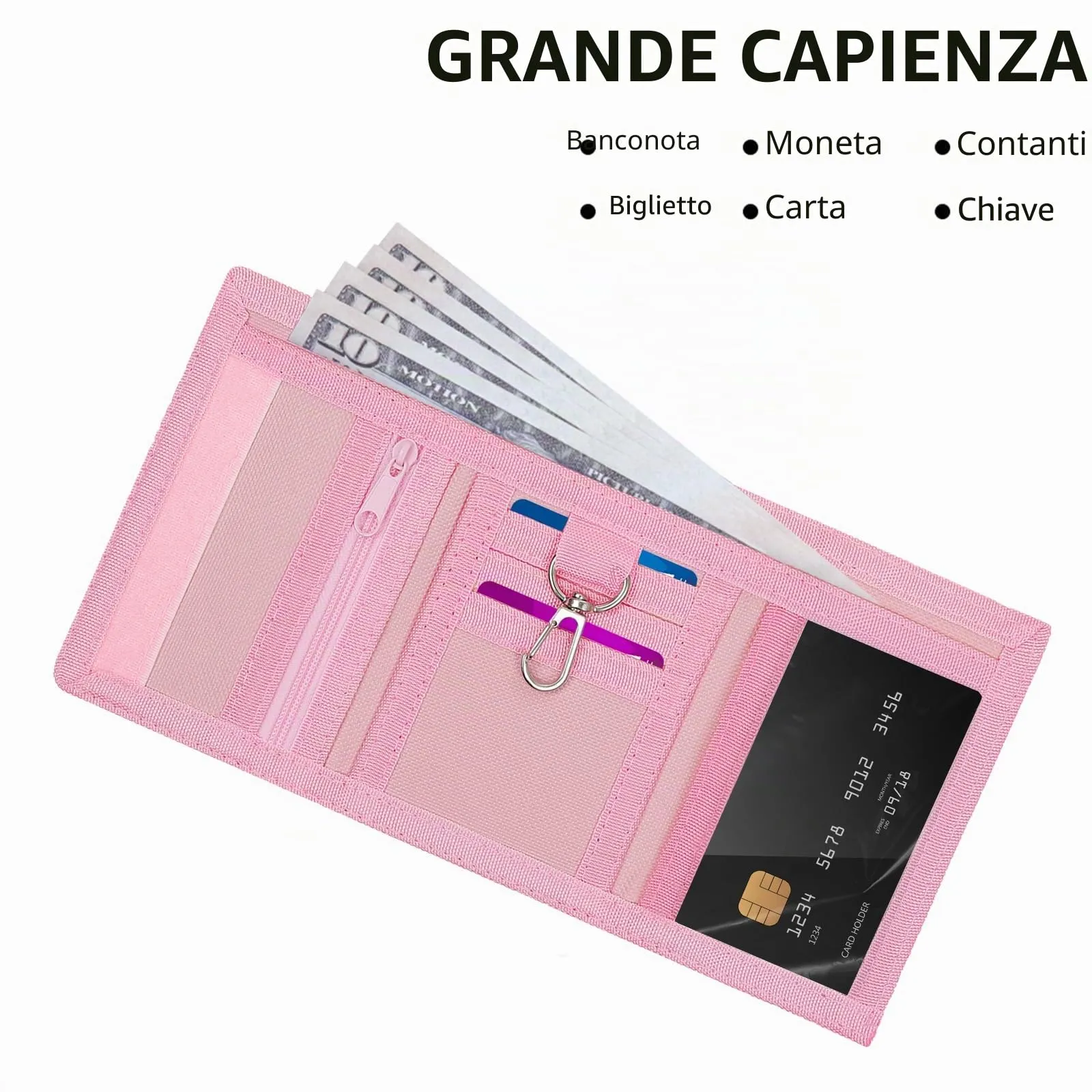 Aucuu Portafogli per Bambini, Portafoglio con Motivo Arcobaleno, Portamonete Bambino con Cinghie, Portafoglio a Tre Ante da Bambini, per Ragazzi Ragazze - immagine 4