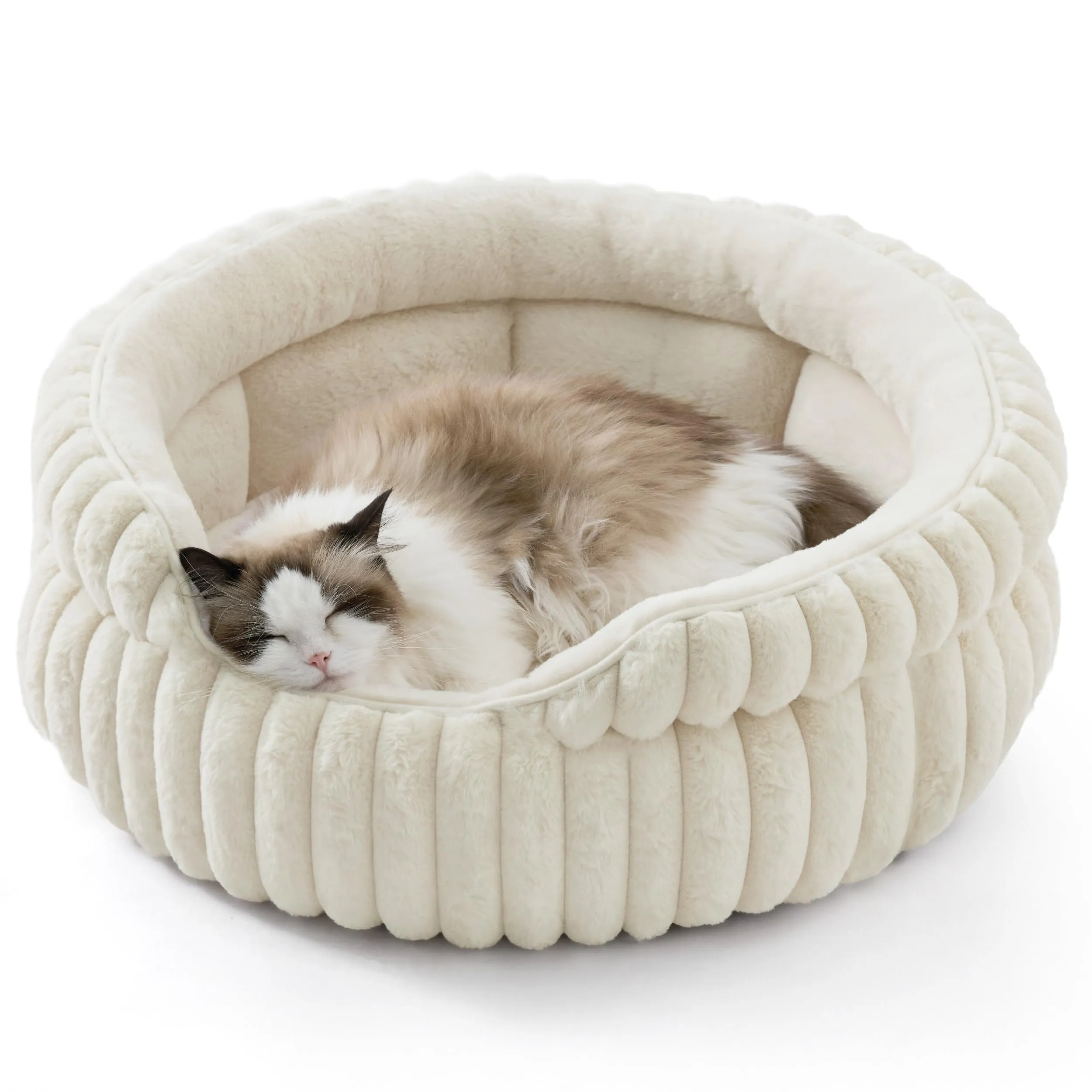 Bedsure Cuccia Gattino Cucciolo Lavabile Velluto a Coste Pile, 58x58cm - immagine 1