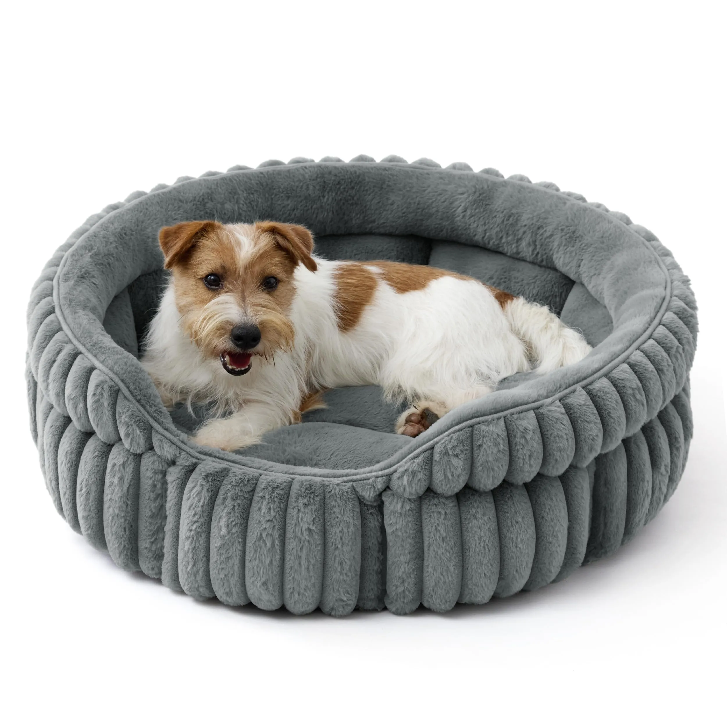 Bedsure Cuccia Cagnolino Cucciolo Lavabile Velluto a Coste Pile, 66x66cm - immagine 1