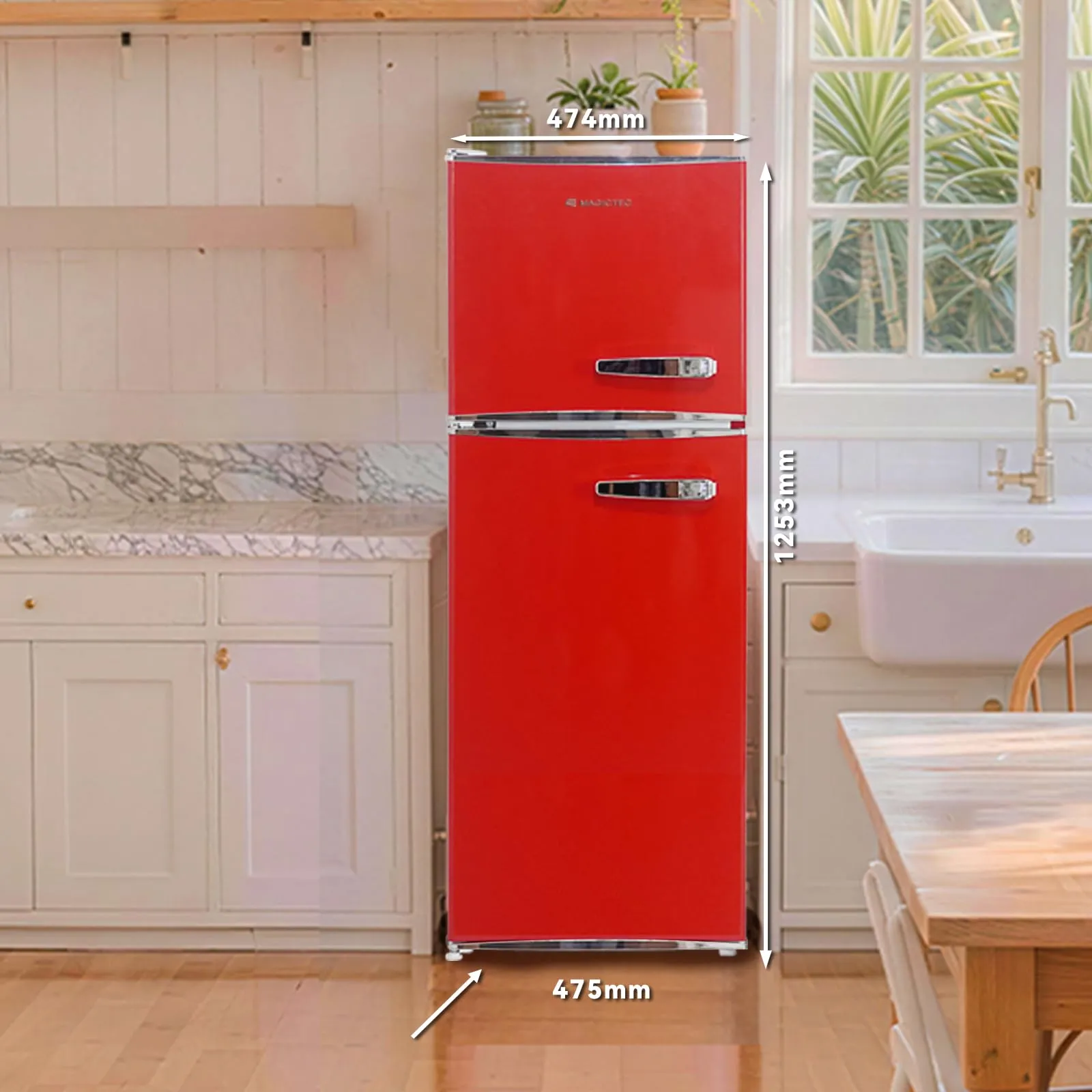 magictec Frigorifero Retro con Congelatore 120L | Low Frost | Stile Vintage - immagine 8