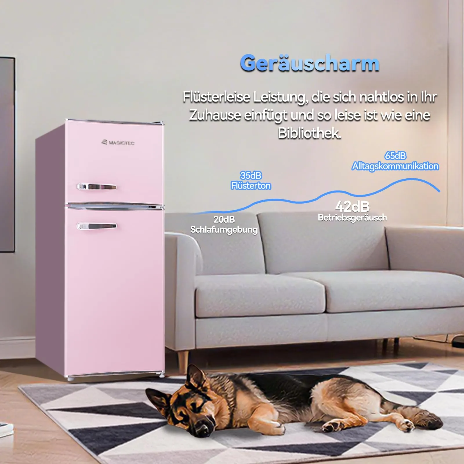magictec Frigorifero Retro con Congelatore 120L | Low Frost | Stile Vintage - immagine 4