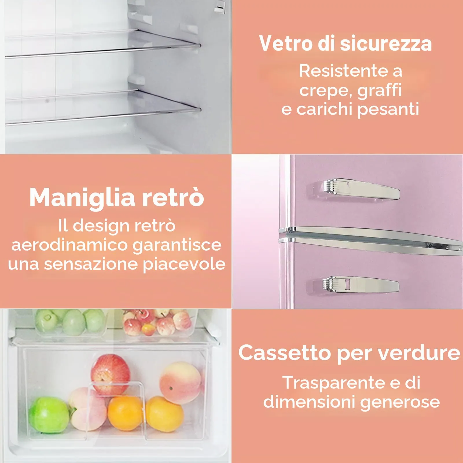 magictec Frigorifero Retro con Congelatore 120L | Low Frost | Stile Vintage - immagine 8