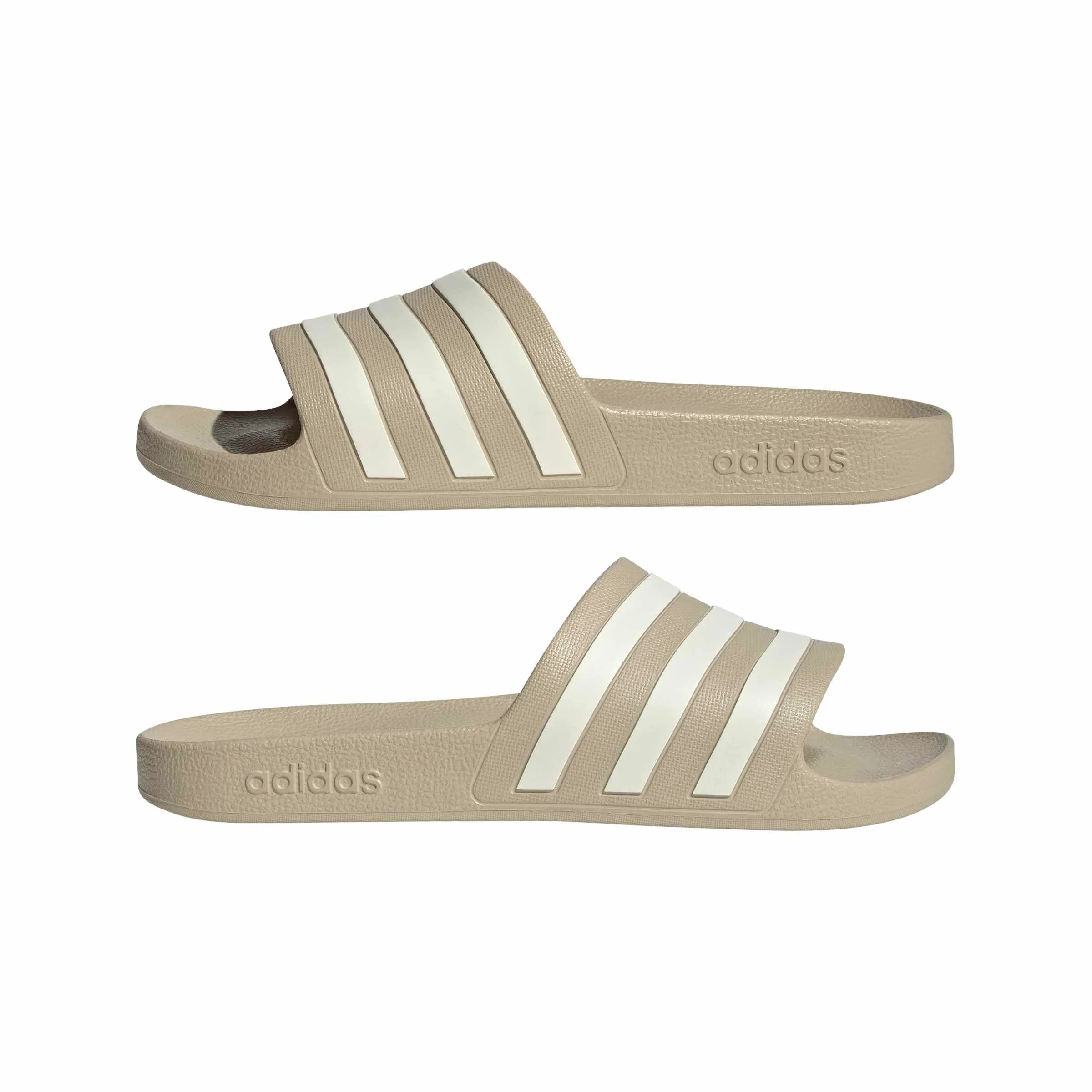 adidas Unisex Adilette Aqua Slides Khaki Three/Off White/Off White 7 UK 40.5 EU - immagine 8