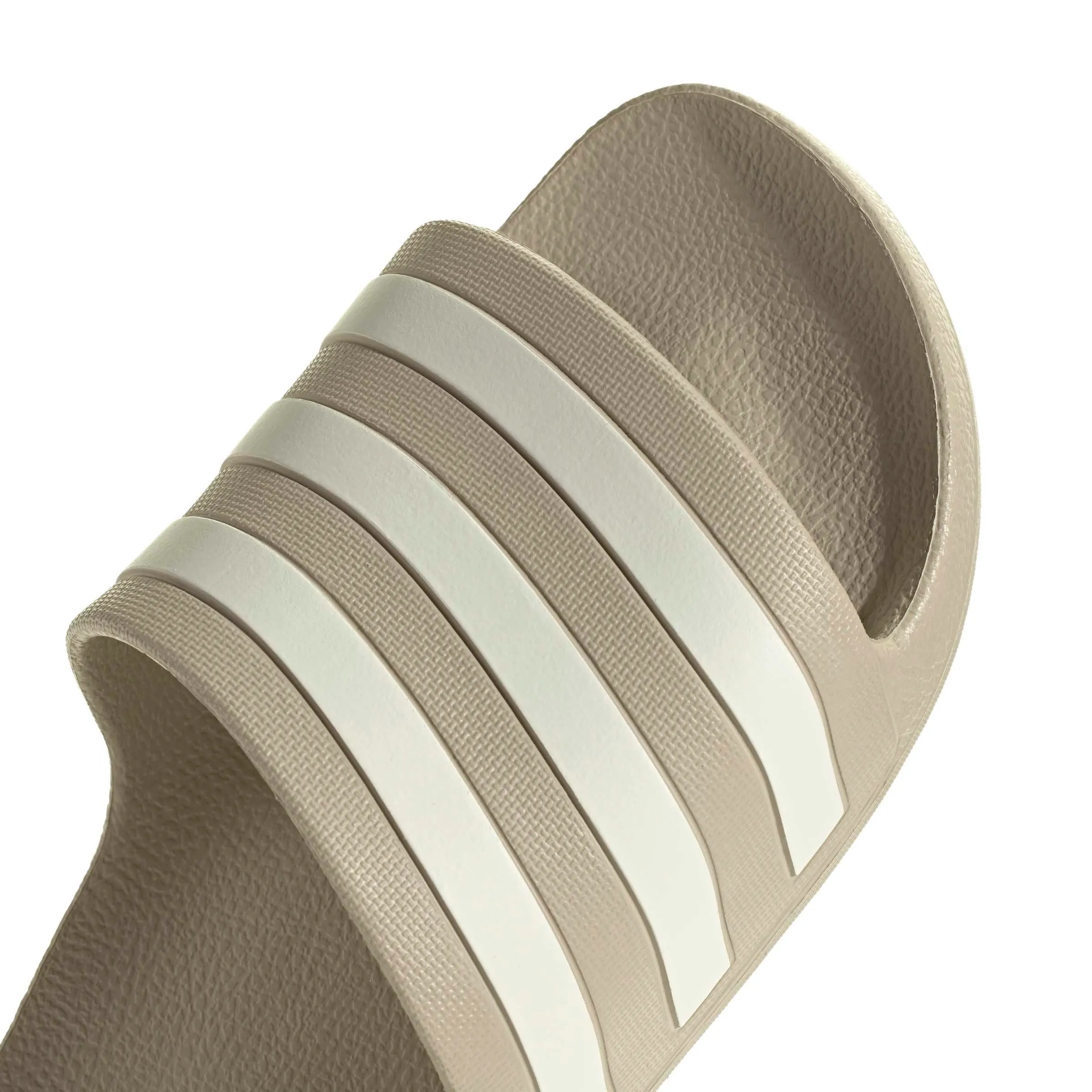 adidas Unisex Adilette Aqua Slides Khaki Three/Off White/Off White 13 UK 48.5 EU - immagine 6