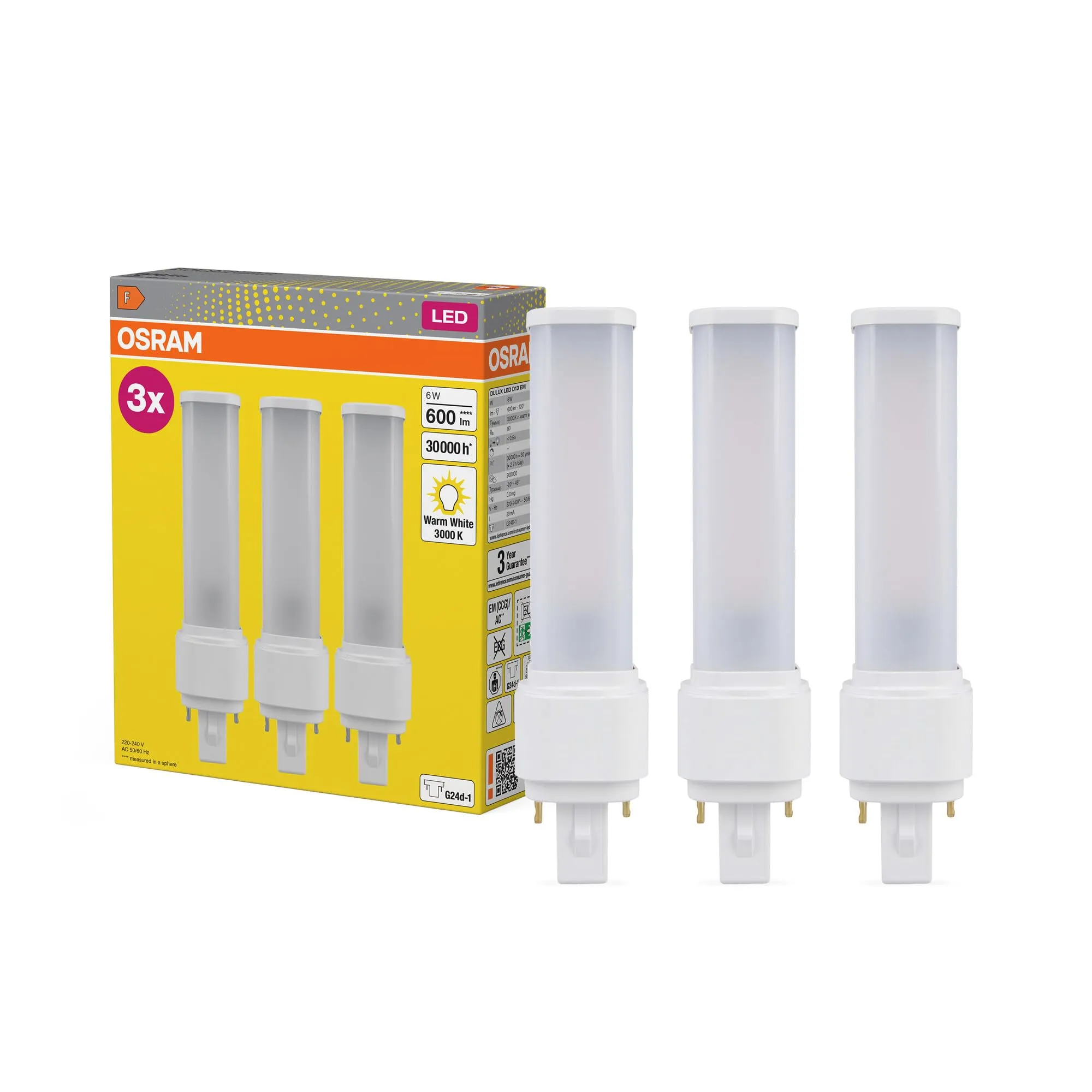 OSRAM DULUX D13 Lampada Compatta LED 6W G24D-1 3000K - immagine 1