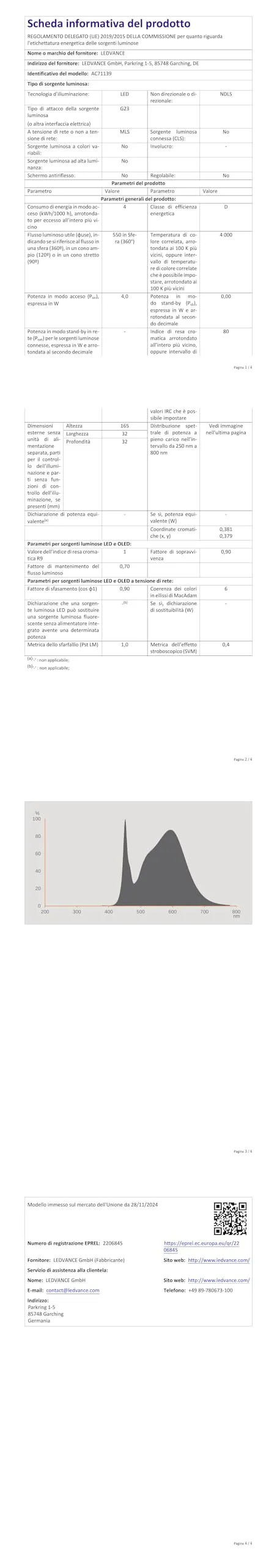 OSRAM DULUX S9 Lampada Compatta LED 4W G23 4000K - immagine 6
