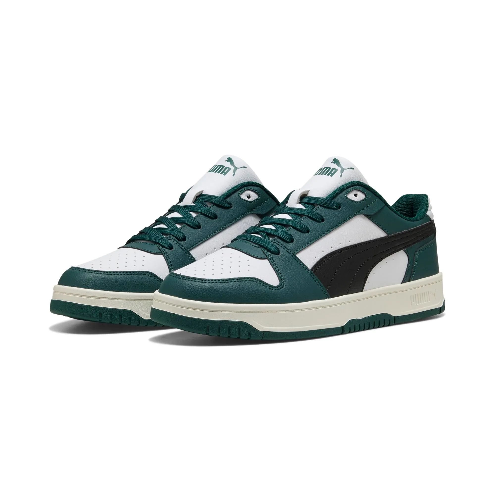 Puma Sneaker Rebound Slam Lo Unisex, Verde Scuro Puma Nero Puma Bianco, 36 EU - immagine 1