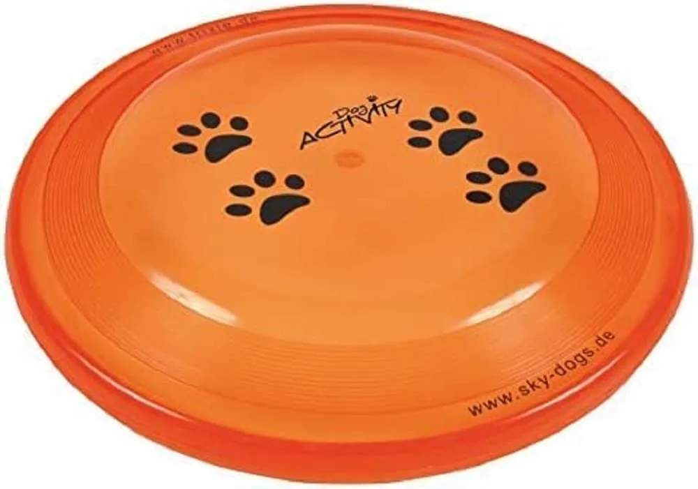 TRIXIE Dog Activity Disc Dog Bite-Proof, Gioco per cani, Diametro 23cm, Colori assortiti, 1 pezzo - immagine 1