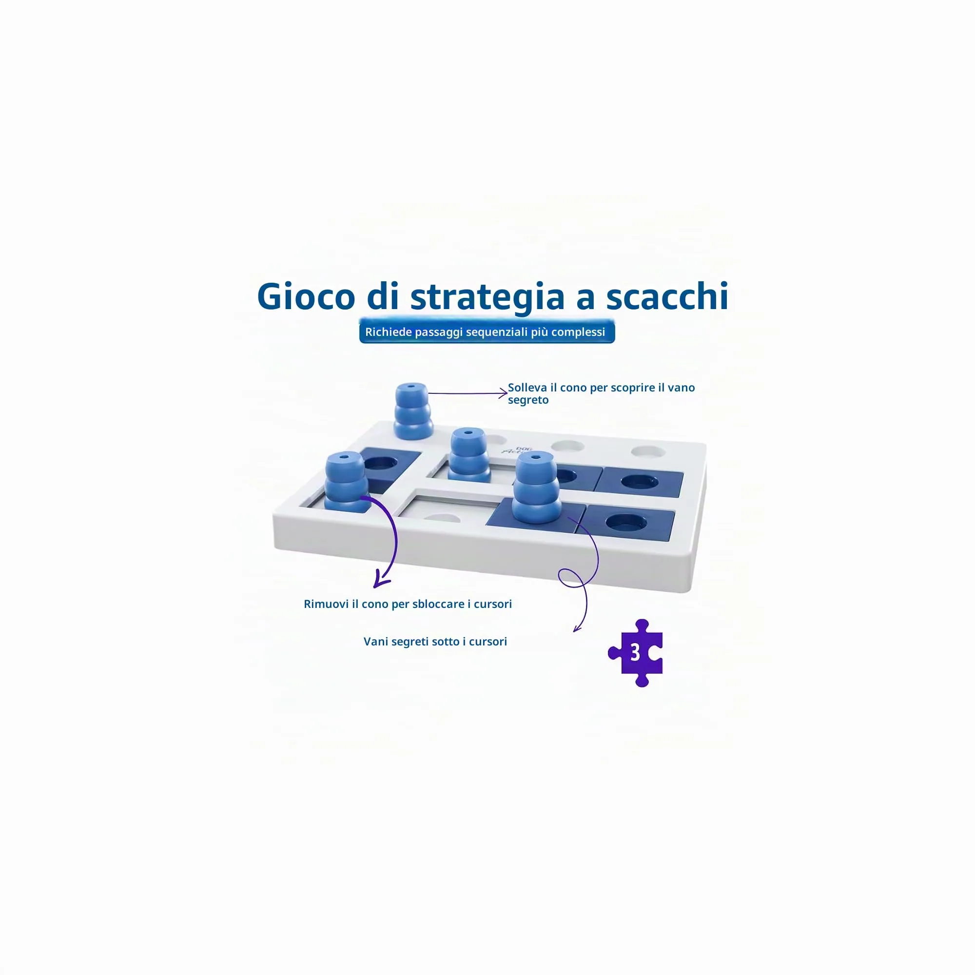 Trixie 32022 Scacchi, 40x 27 cm, multicolore (blu / bianco) - immagine 6
