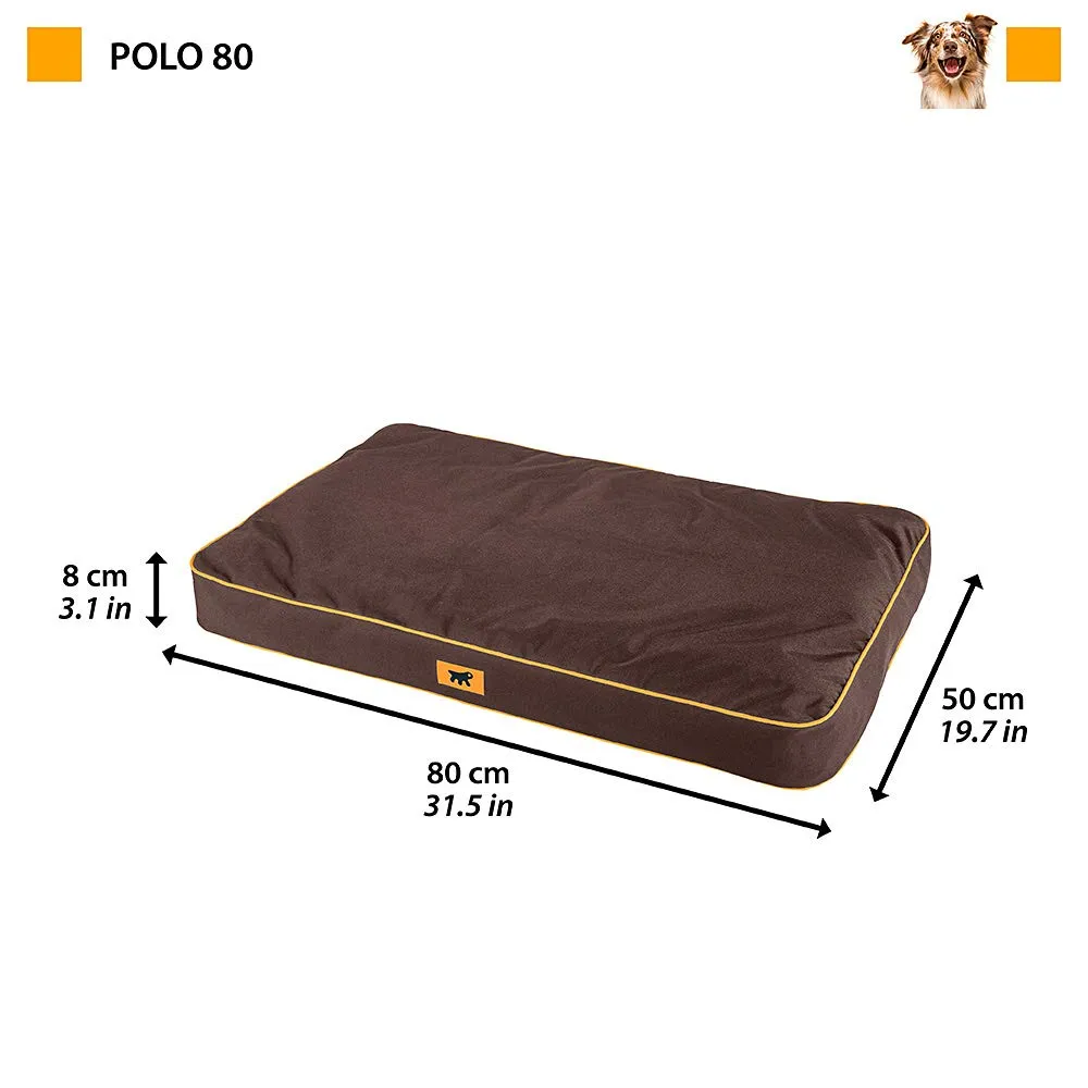 Ferplast Cuccia Ortopedica per Cani Media Materassino per Cani Impermeabile e Antigraffio Cuccia Morbida Polo, 80 x 50 x h 8 CM, MARRONE - immagine 2