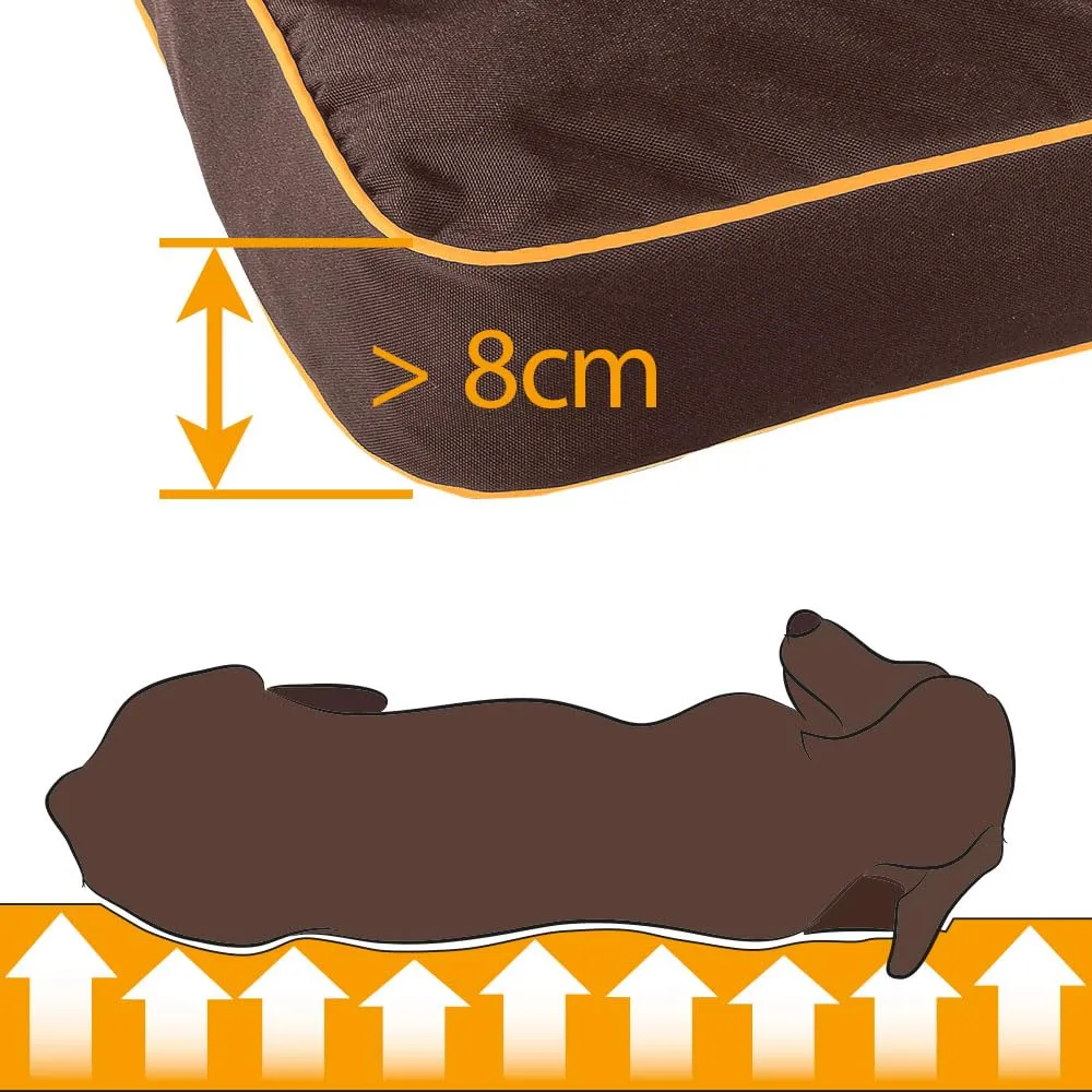 Ferplast Cuccia Ortopedica per Cani Media Materassino per Cani Impermeabile e Antigraffio Cuccia Morbida Polo, 80 x 50 x h 8 CM, MARRONE - immagine 4